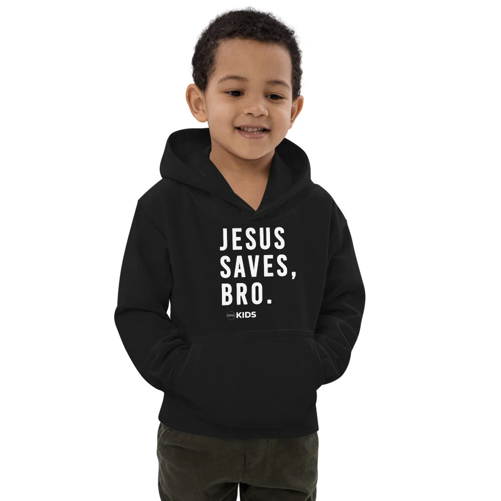 Jesus Saves Bro CLC Kids Hoodie - Black — christian life center