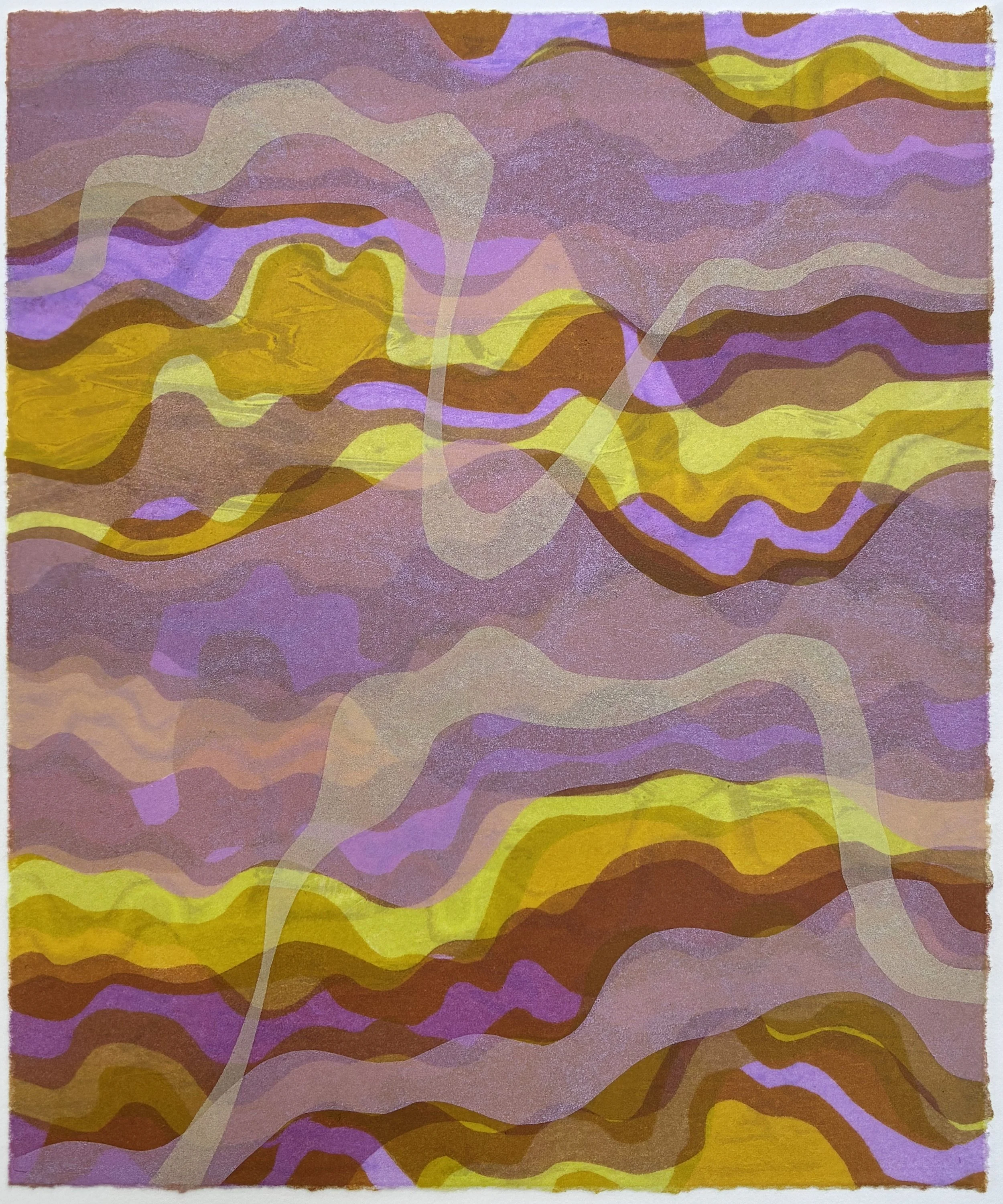 In Time 8. Monotype on paper, 9"x 7.5", 2026.