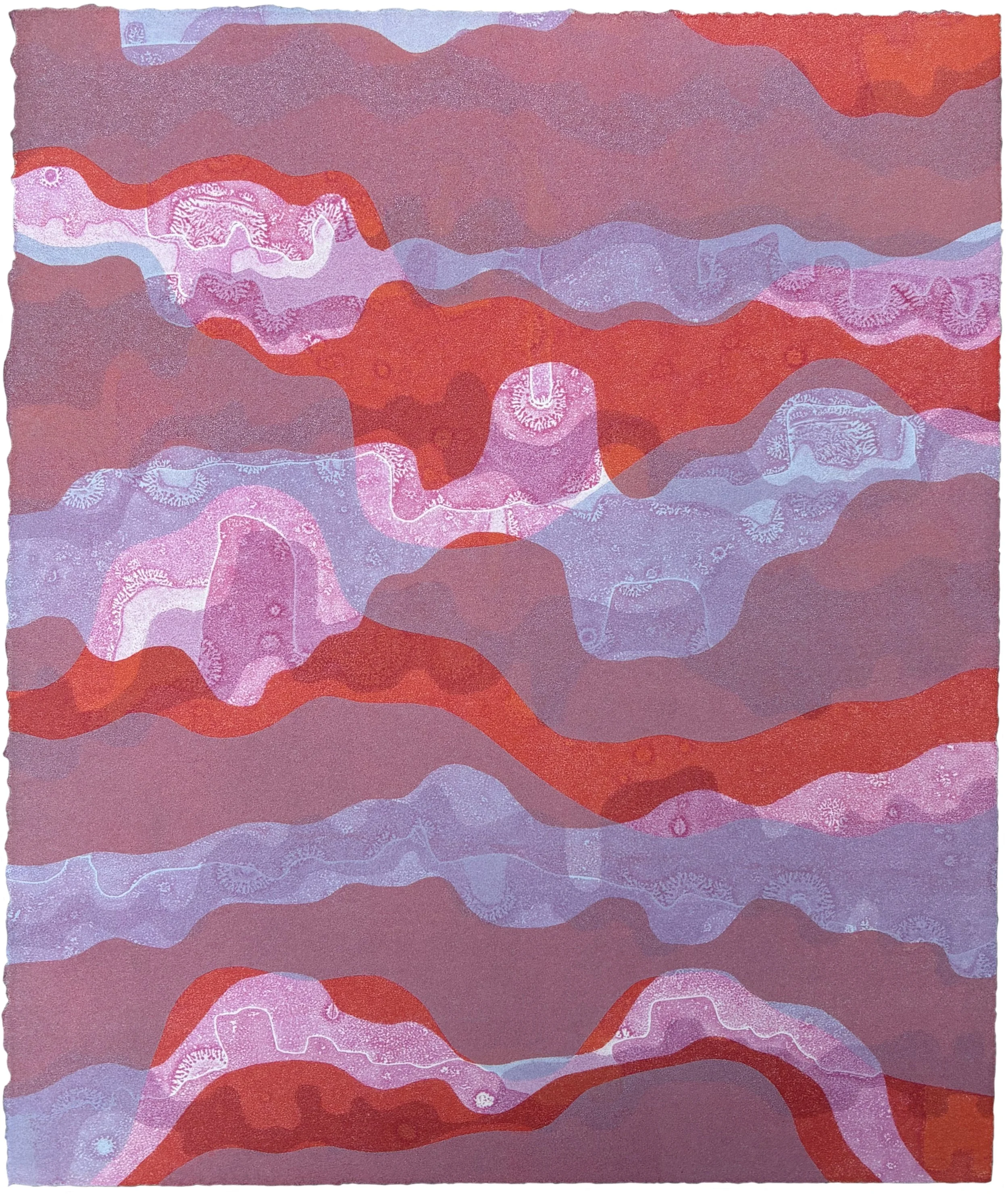 In Time 14. Monotype on paper, 9"x 7.5", 2026.