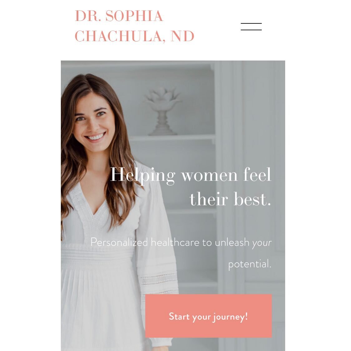 My website is now LIVE! Click the link in my bio or copy the link below to view and learn more about what I can do for YOUR health✨

www.drsophiachachula.com