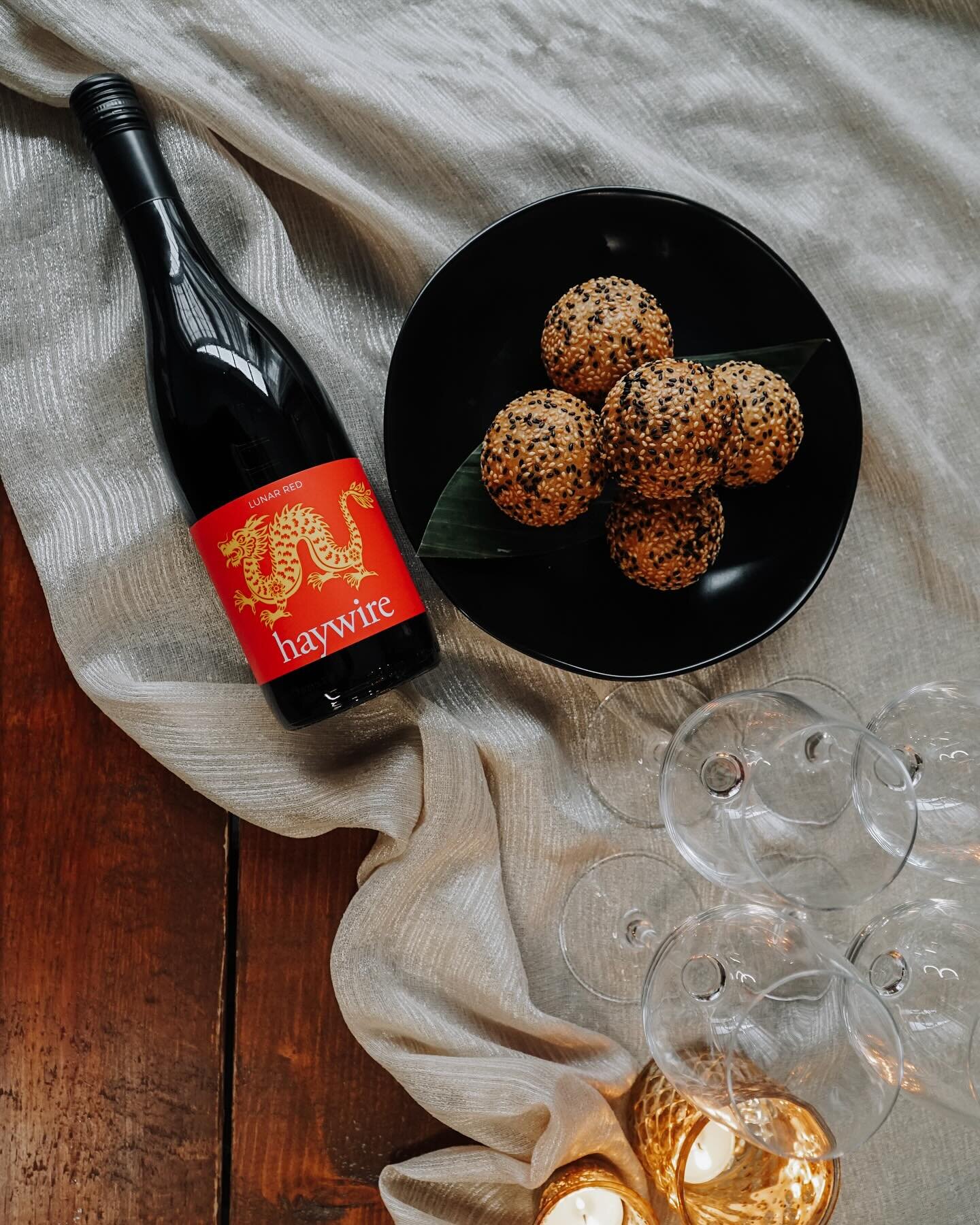 Happy Lunar New Year from all of us at Peake! 🐉✨ Join the celebration with Crushpads&rsquo; limited edition Haywire Lunar Red, a tribute to the Year of the Dragon. 🍷🌙 Paired perfectly with our house-made Black Sesame Jian Dui, a delectable treat s