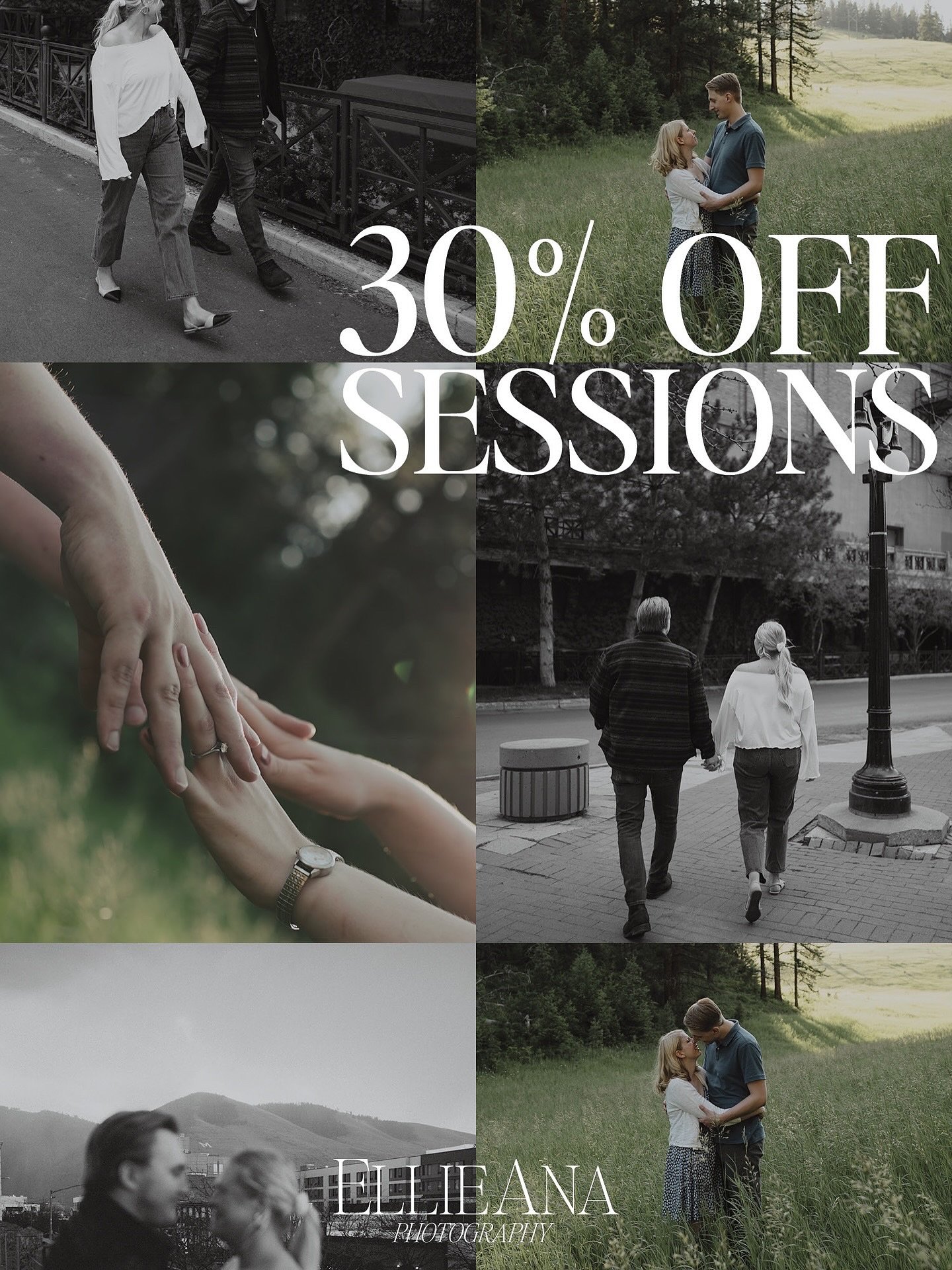 30% OFF FULL AND MINI SESSIONS. - Through July 9TH!
I am launching my new booking platform and in celebration of it I&rsquo;m running this BIG SALE on these four select locations!

1. Choose Your Location
2. Go to the Link Below www.ellieanaphotograp
