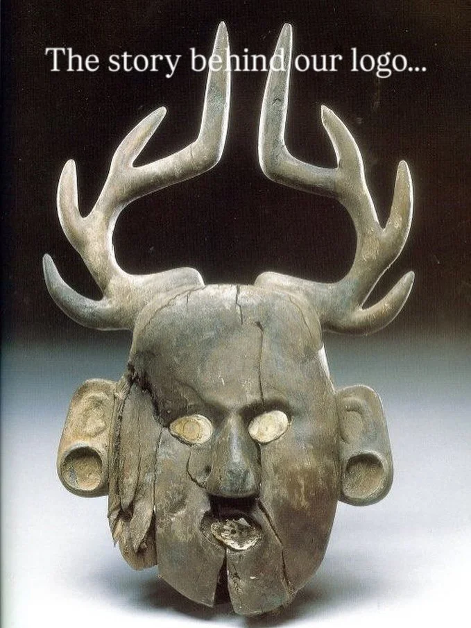 The Story Behind Our Logo

Our emblem carries an old lineage.

It&rsquo;s inspired by the Deer Mask found at Spiro Mound in Oklahoma, carved from red cedar and inlaid with shell nearly a thousand years ago. Believed to have been worn by a holy man in