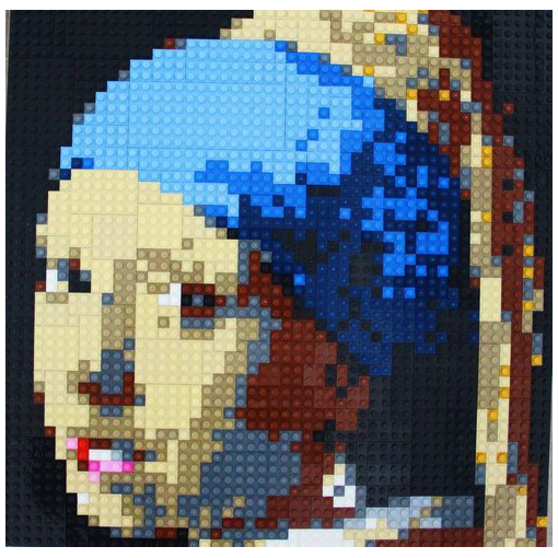 Jeune fille a la perle [ 40 x 40 cm ]
