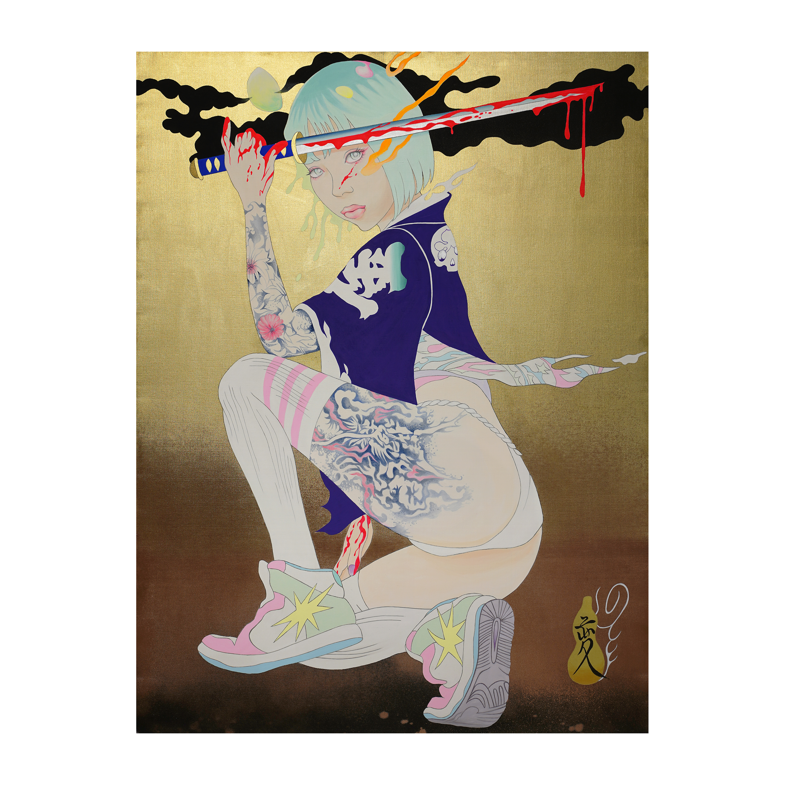 The Smile Behind the Blade / 切り裂き魔の微笑み[ 145.5 x 112 cm ]