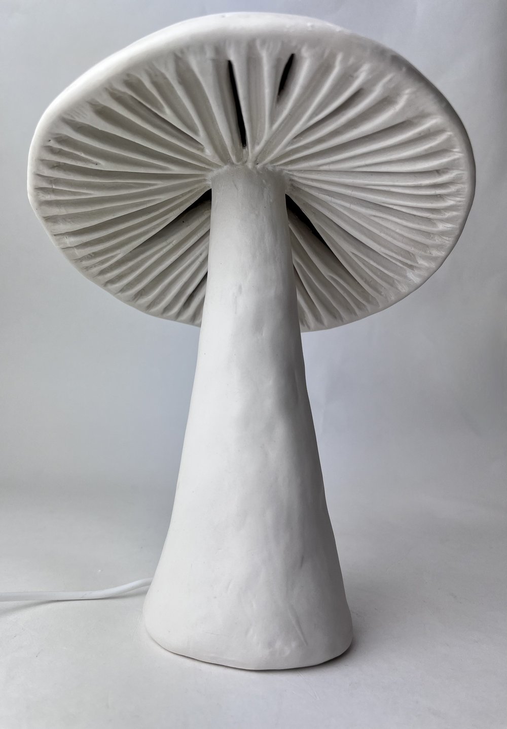 Large White Porcelain Mushroom Lamp — Pure Ritual
