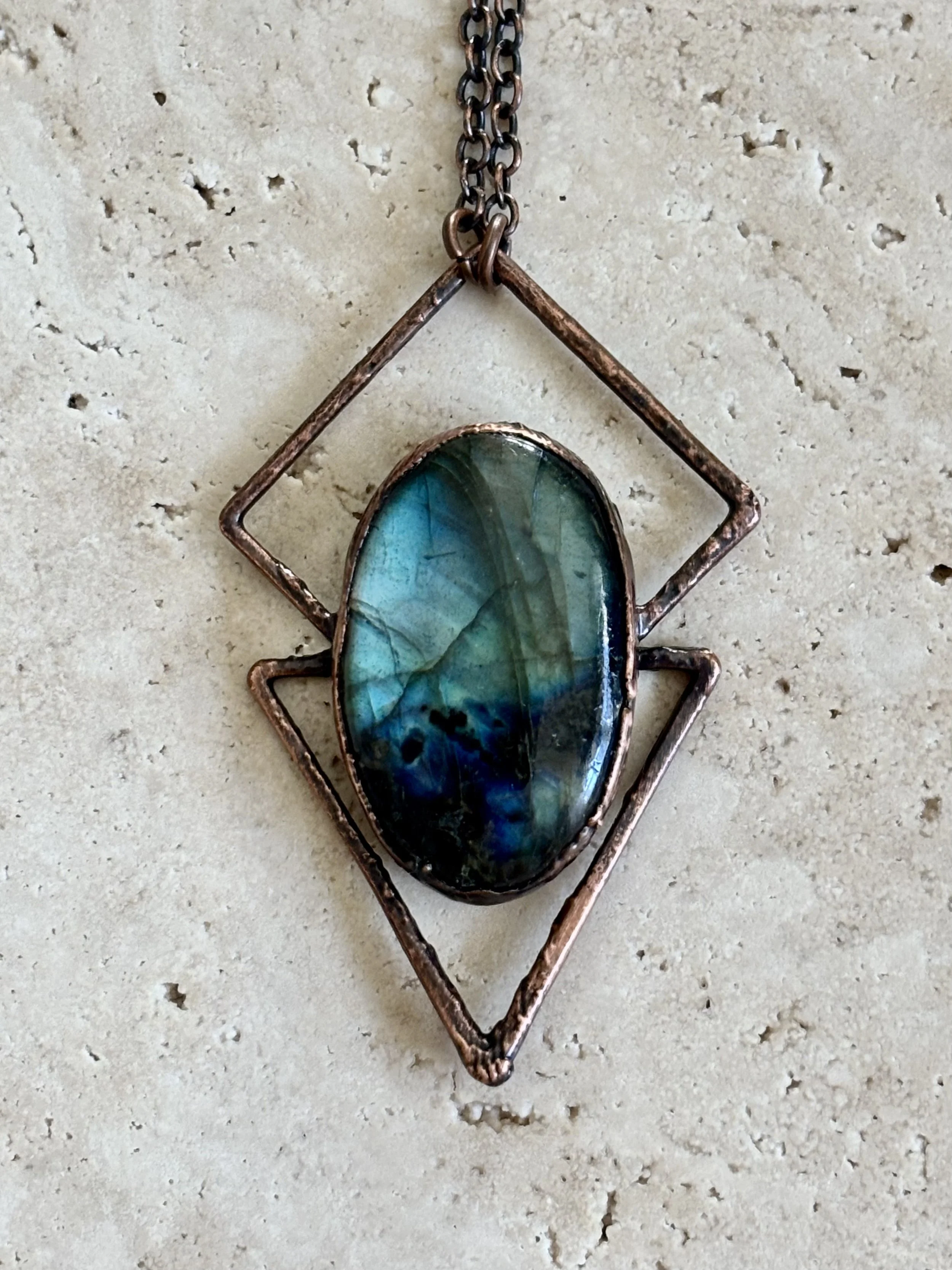 Labradorite and Copper Necklace