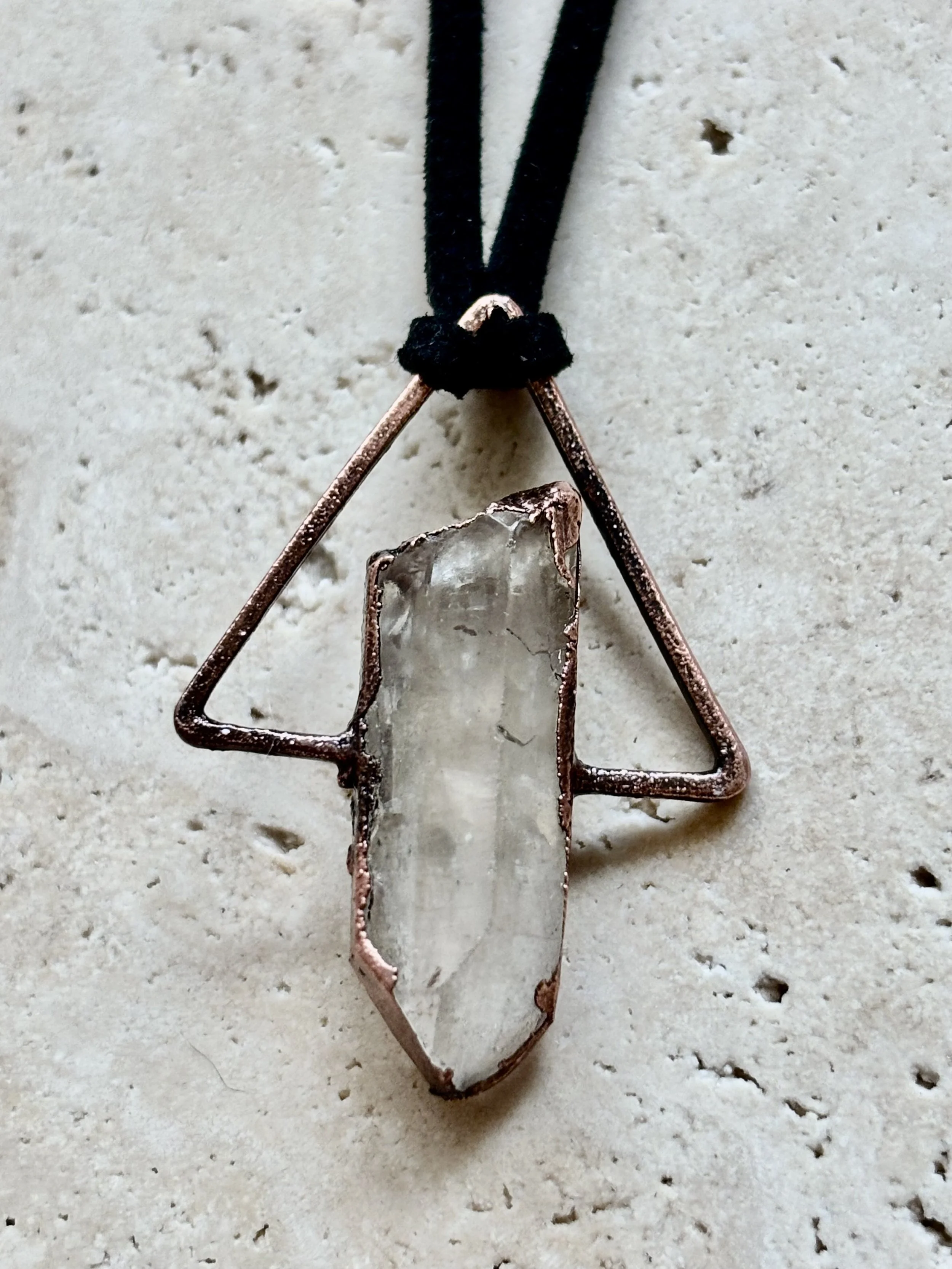 Quartz and Copper Pendant