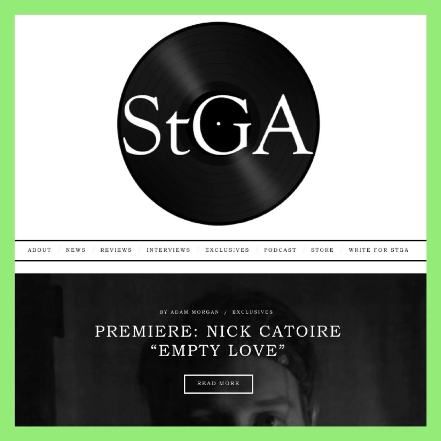 Thank you for premiering EMPTY LOVE, @stgablog! ✨💚🎶 I feel like you definitely understood what I was going for with the juxtaposition and the Mario vibe! The premiere is up now at SurvivingTheGoldenAge.com :)