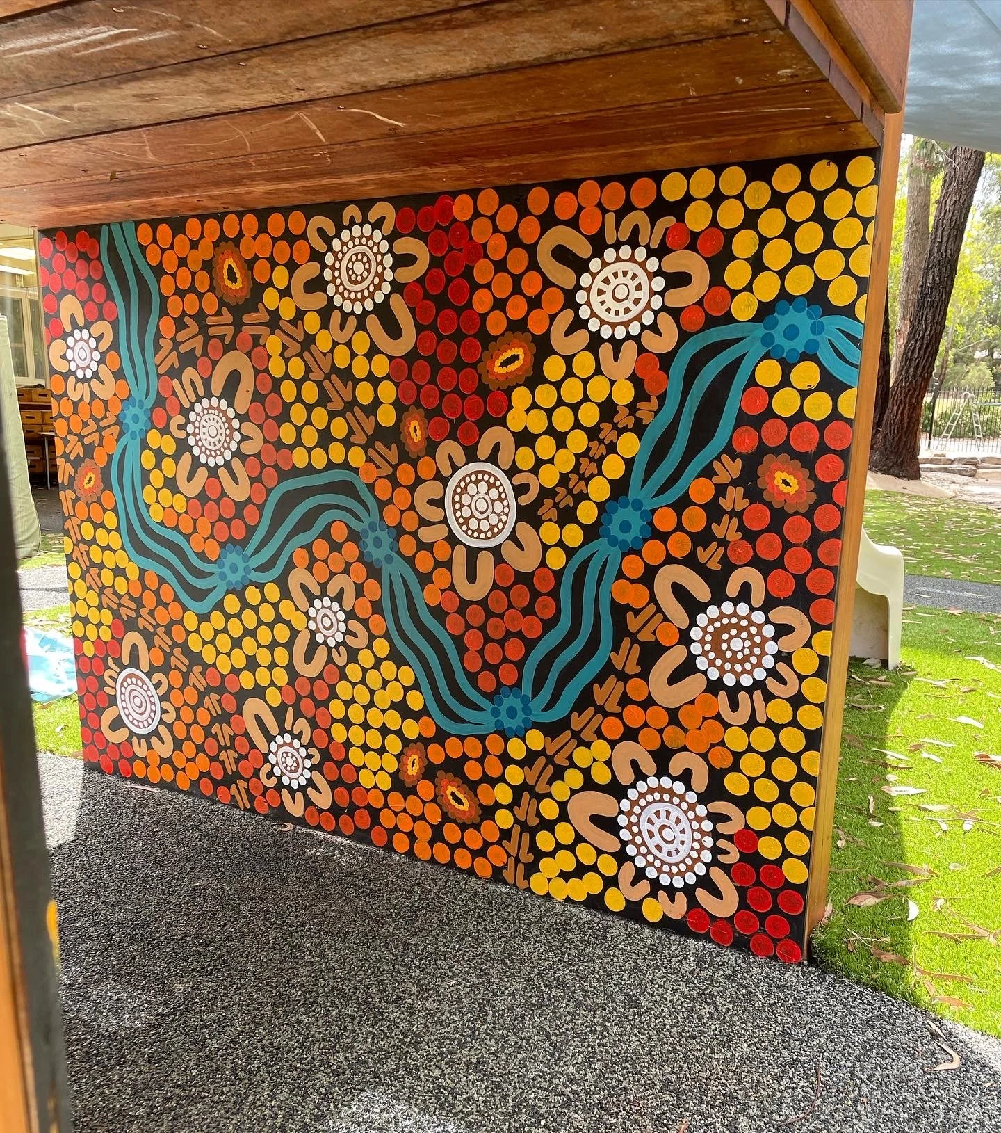 Outdoor mural in day care in Hawthorn VIC