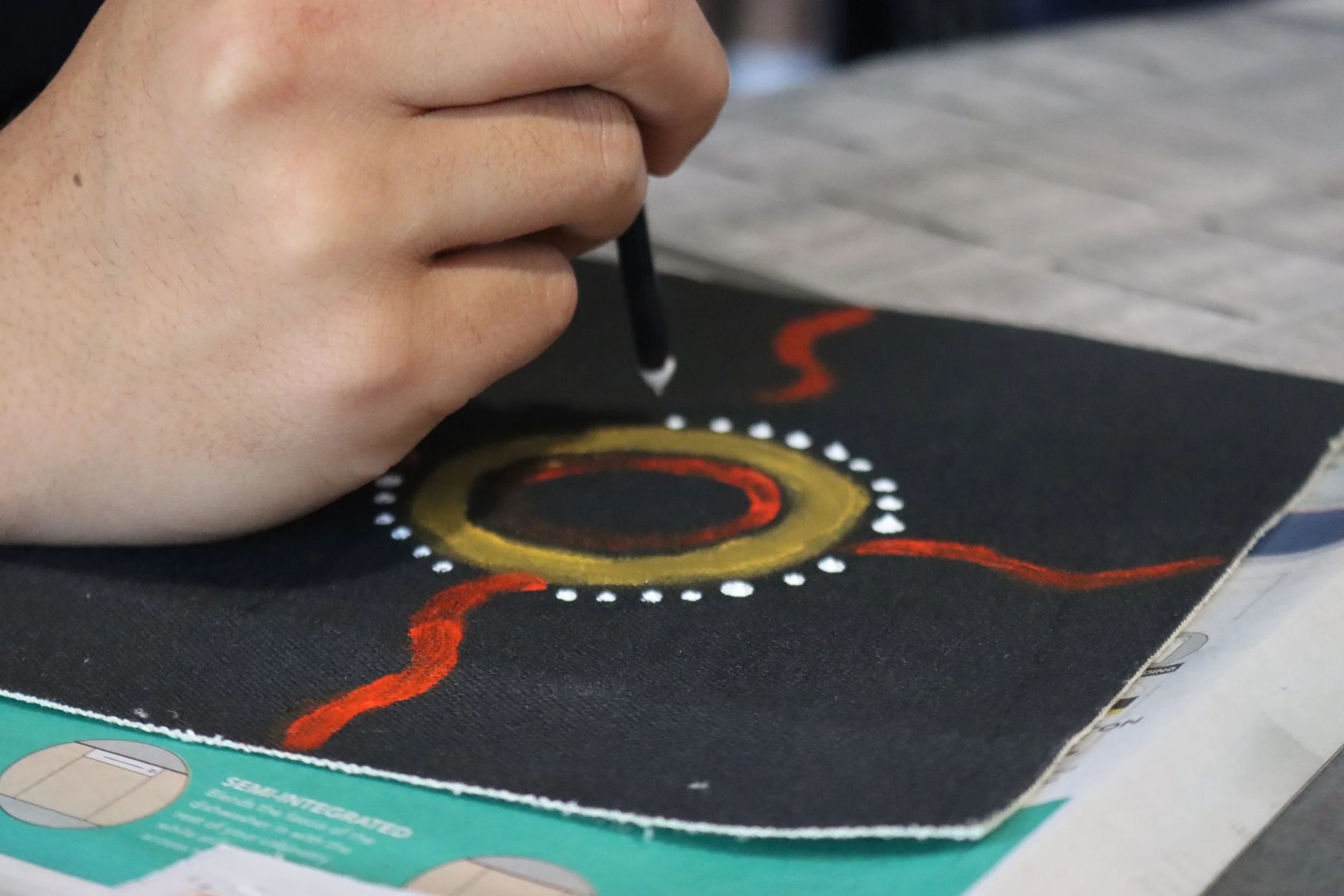 Reconciliation Action Week art class at Brighton Grammar School
