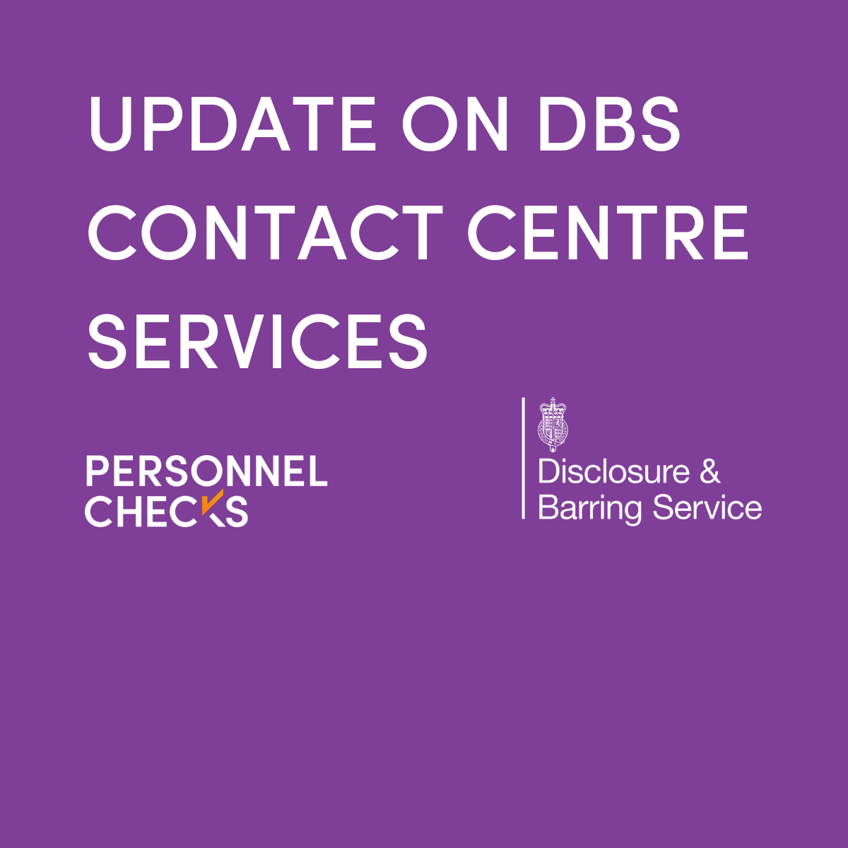 DBS Check Apply for your DBS Check Online — Personnel Checks