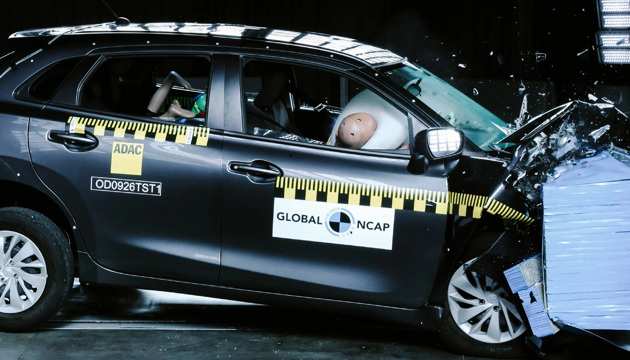   "South Africa's popular Toyota Starlet scored a shocking zero stars, with unstable bodyshell, poor head &amp; chest protection, raising serious concerns. We welcome Toyota's improvement in safety equipment for the new model, which we aim to put to 