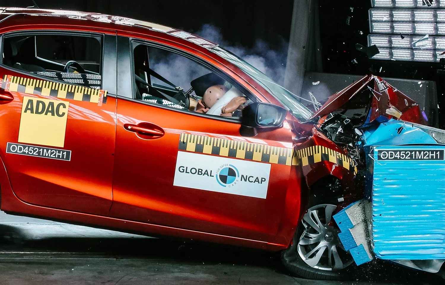 Mazda 2 reaches four stars and Nissan Almera three stars for adult occupant protection