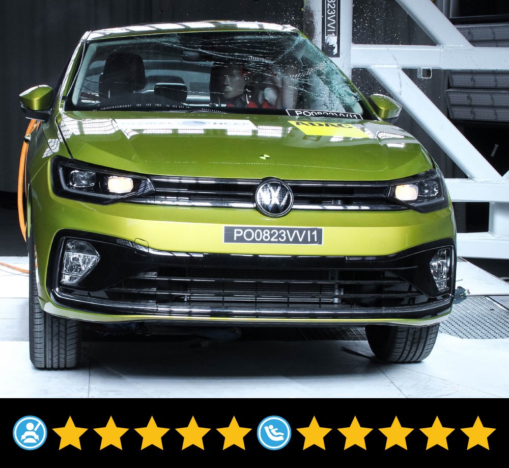 Volkswagen Virtus & Skoda Slavia Bag 5-Star Global NCAP Safety Rating - portrait