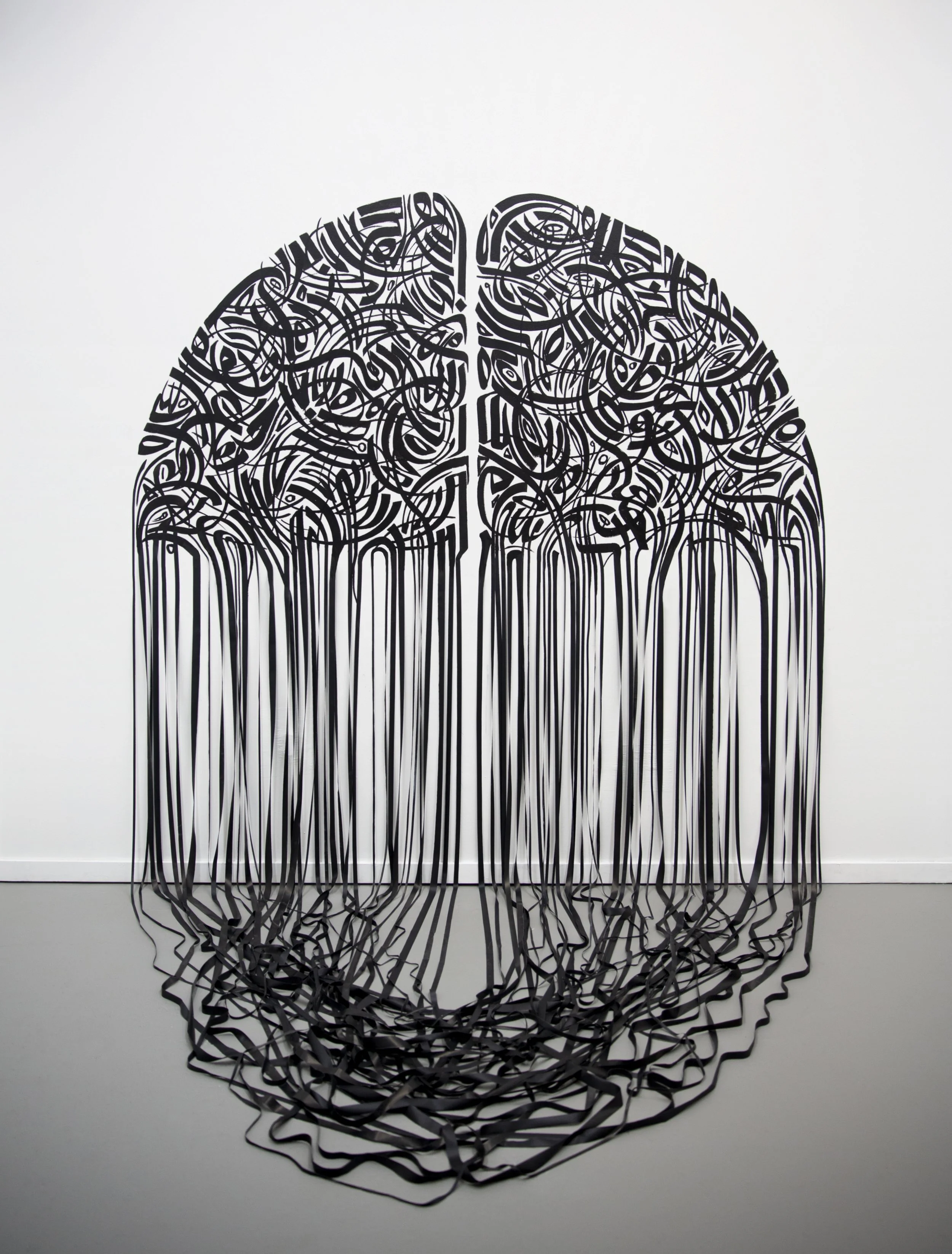 Sasan Nasernia altiba9 gallery Wall painting Callygraphy Psychespermia