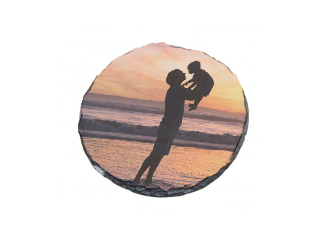 Personalised Round Slate Coaster