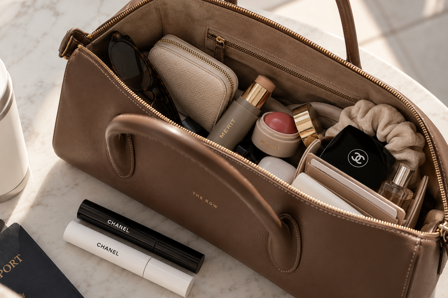 Luxury Handbag Travel Essentials Flat Lay.png