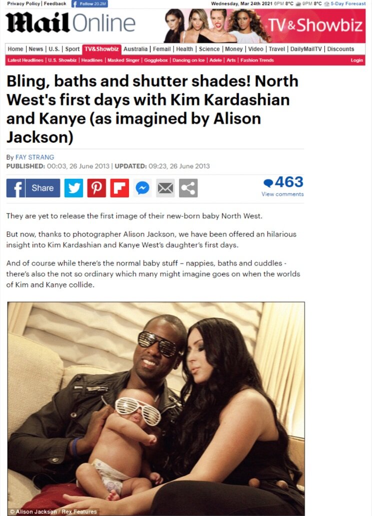 Mail Online Kim and Kanye Baby