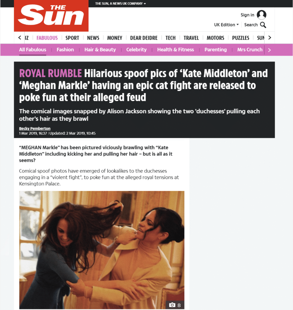 The Sun Kate and Meghan Royal Fight