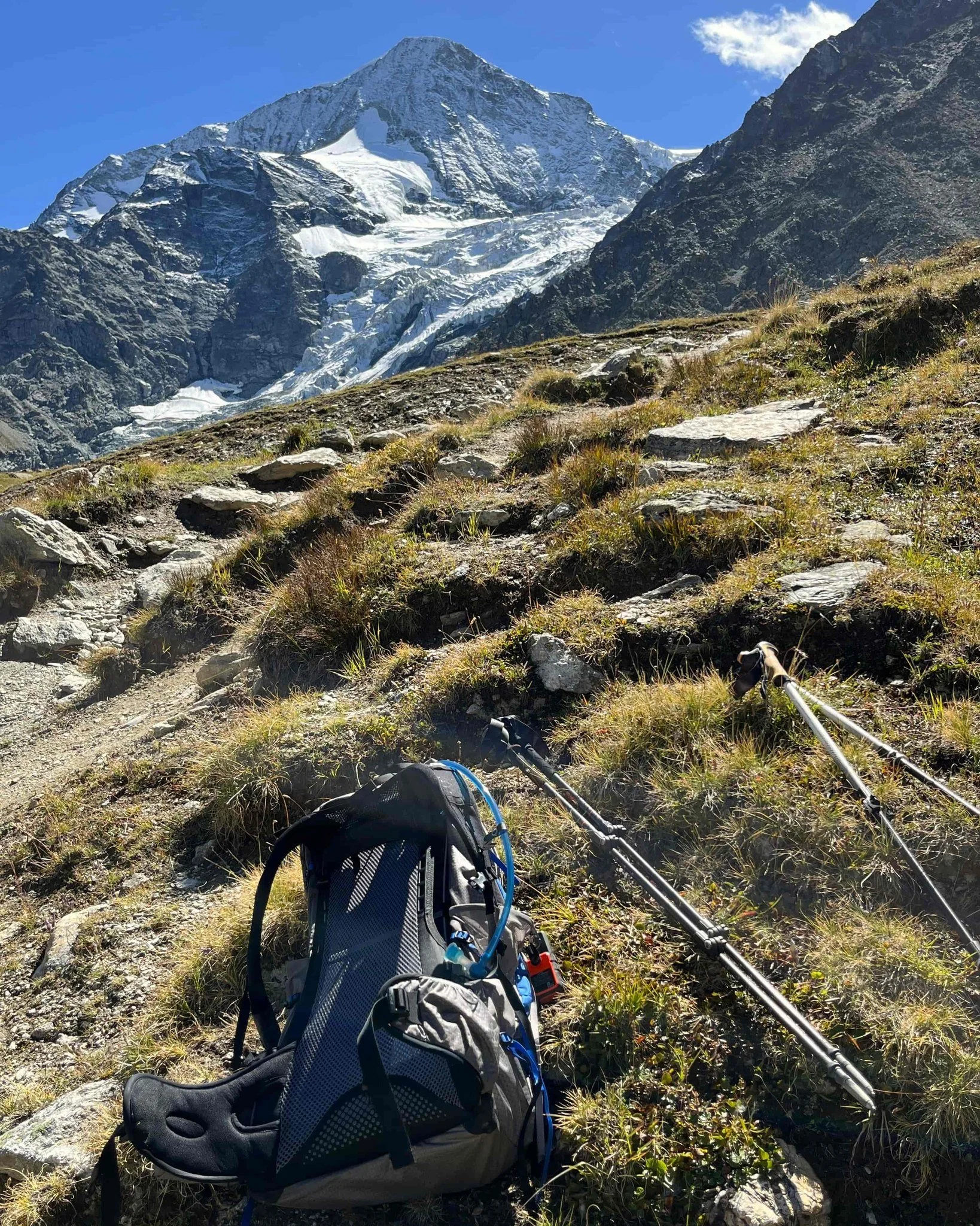 As the colder weather draws in, we're going through some warm and sunny photos from summer adventures. Here's some great pictures sent to us by our clients Jenny and Mike, who hiked the Walker's Haute Route this summer. A classic shot of the Matterho