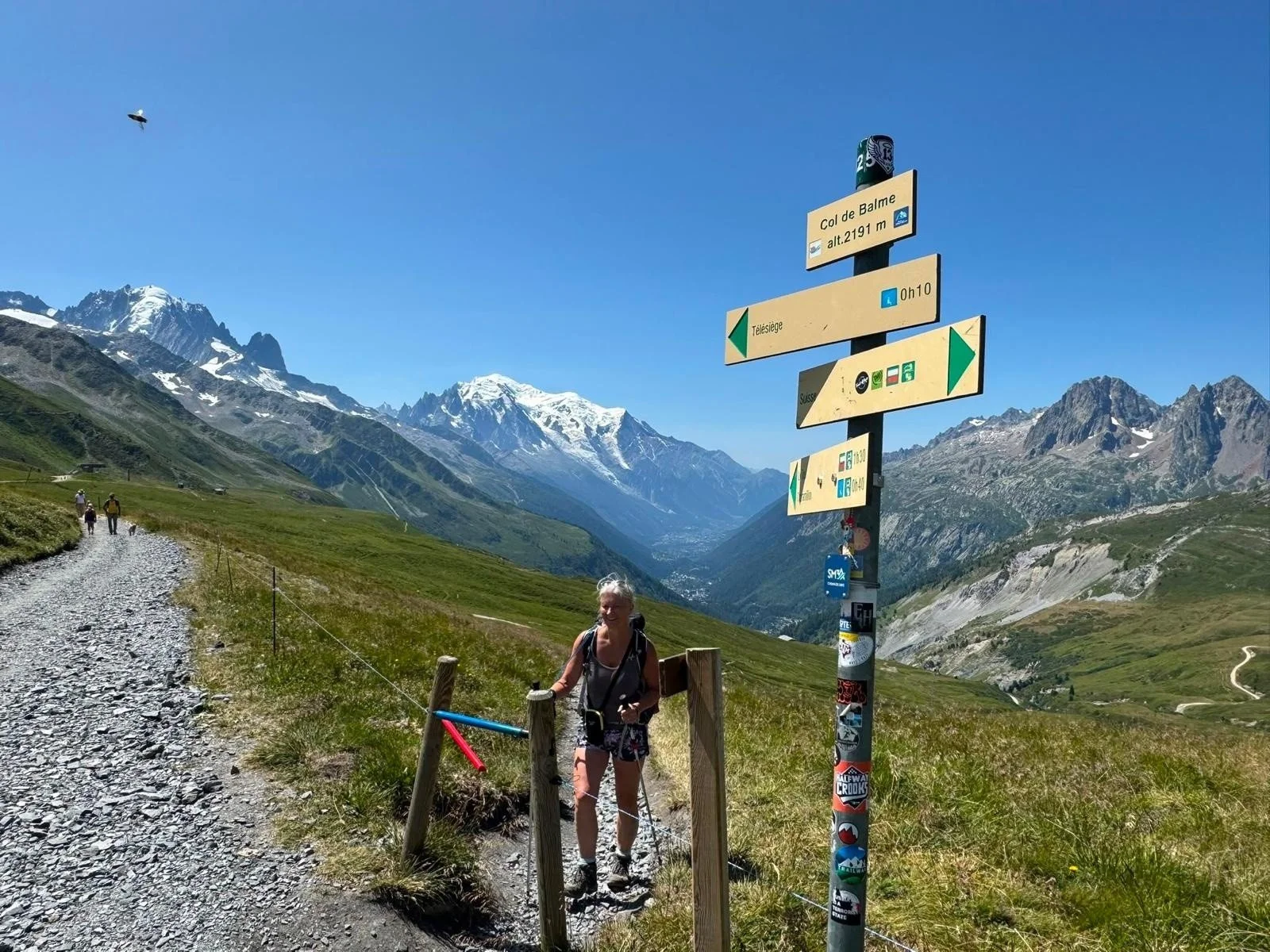 Our client Janelle is currently hiking the Walker's Haute Route with two friends, and has sent in some beautiful photos from their first couple of days from Argenti&egrave;re to Trient to Champex. What views!! ☀️🥾⛰️
