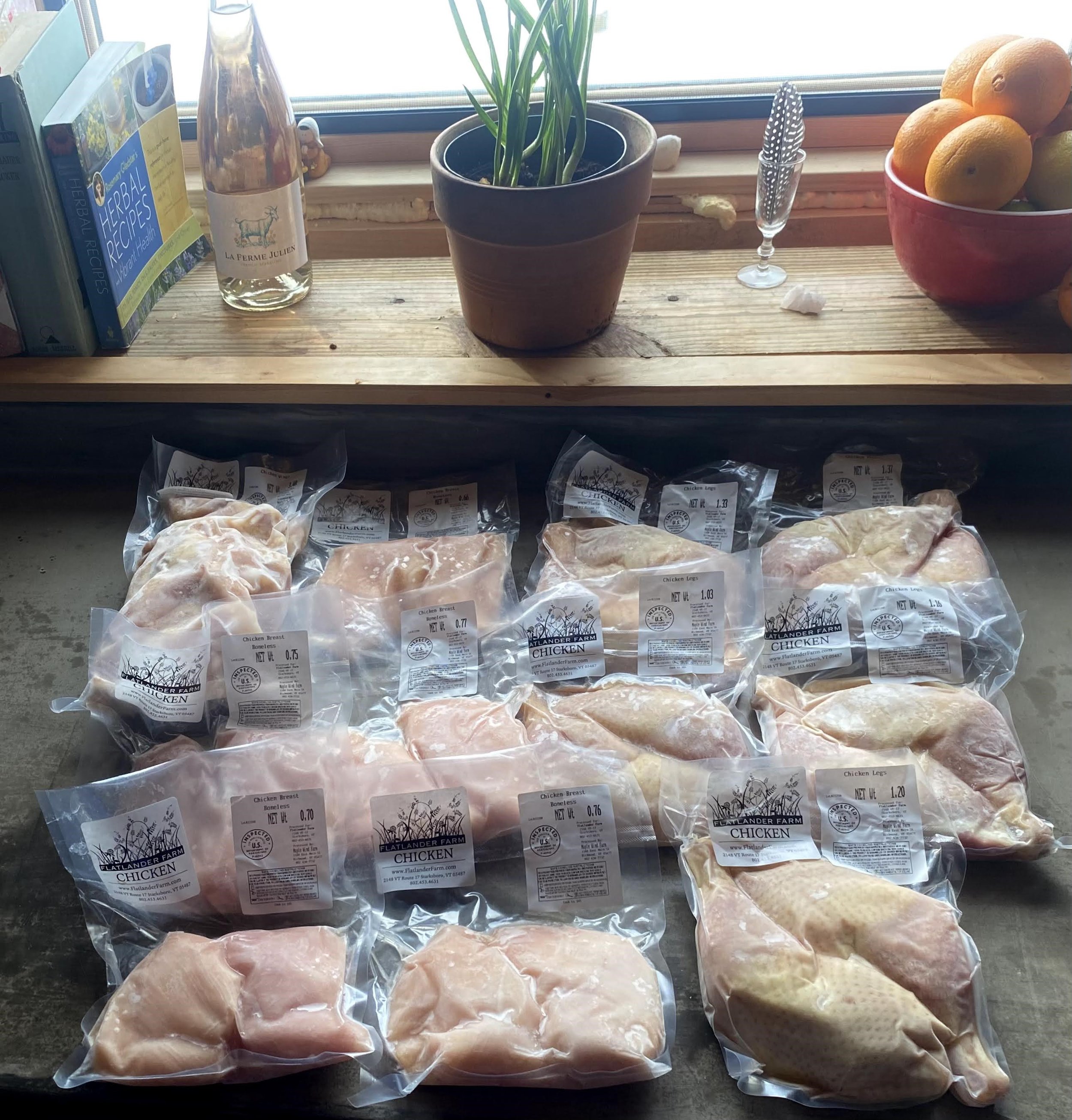 array of pasture chicken cuts