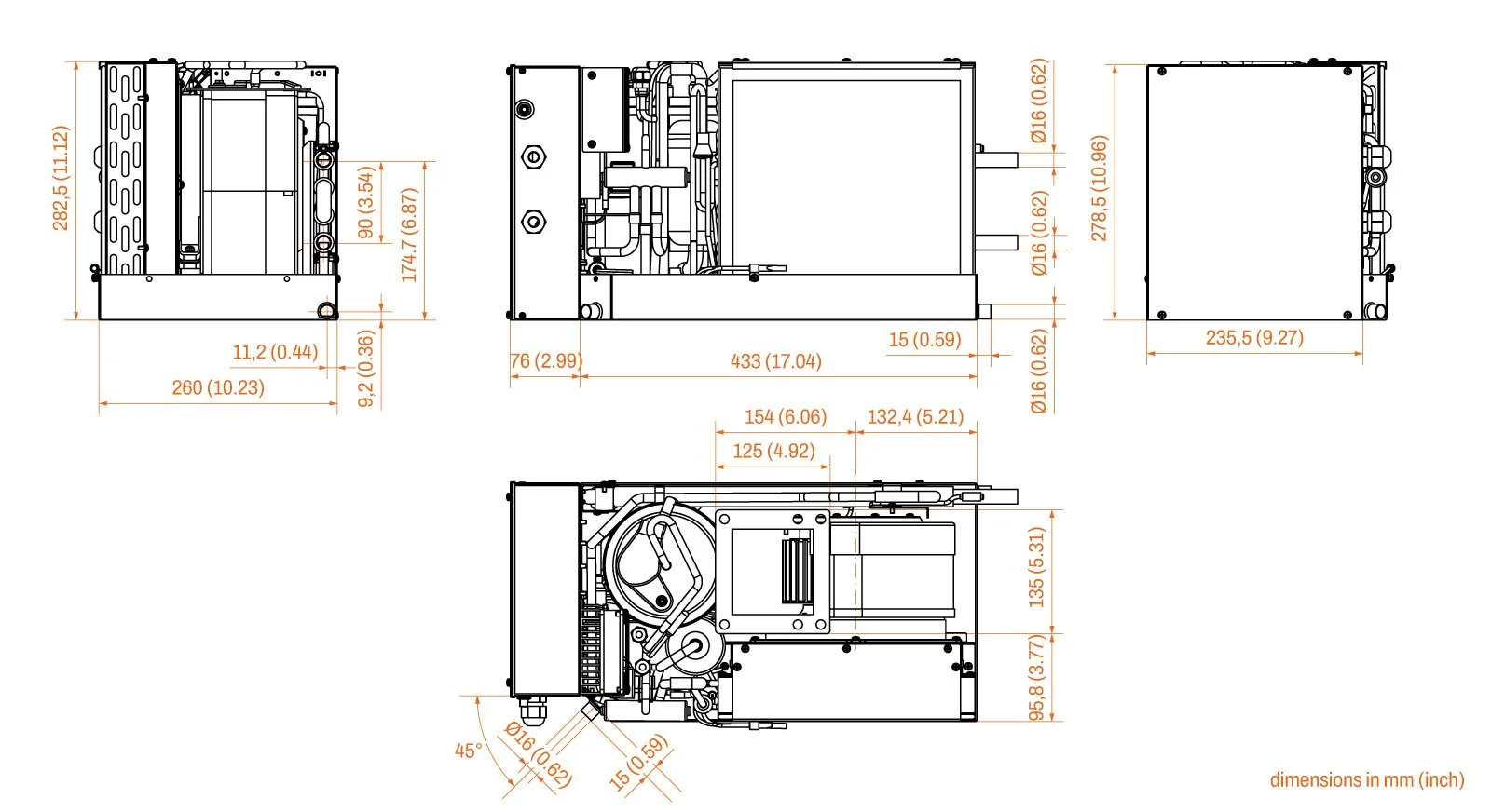 Frigomar SCU07 Dimensions