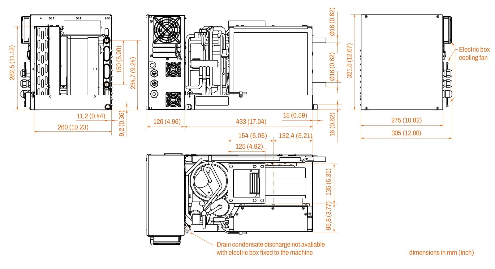 Frigomar SCU10 Dimensions