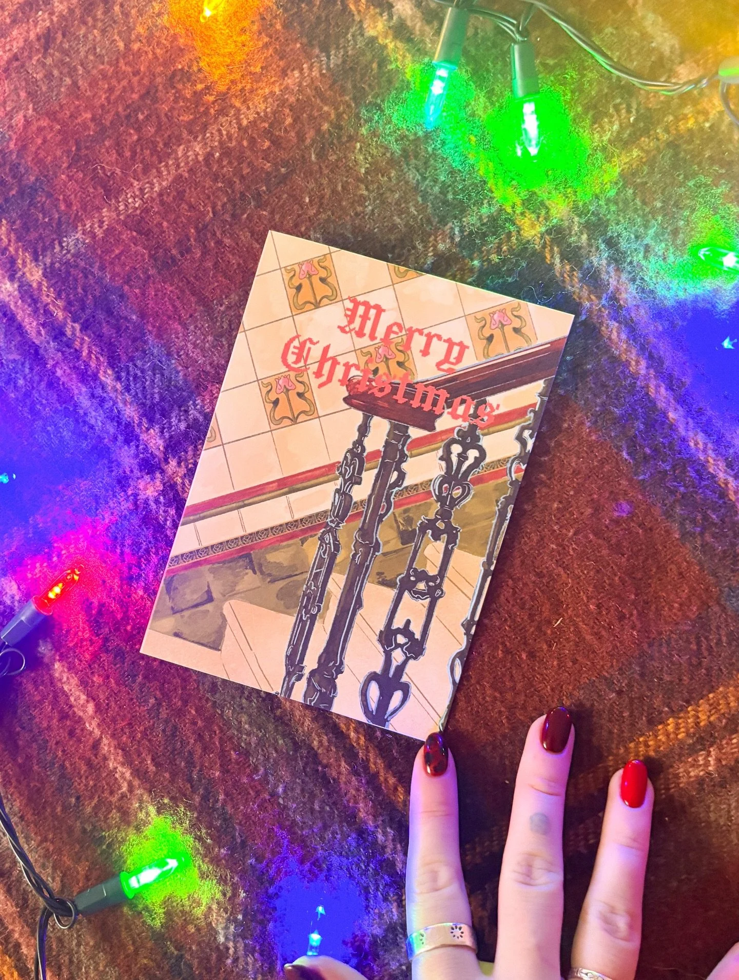 Don&rsquo;t hate me it&rsquo;s December I can officially yap about the new Xmas cards for this year !!! I discovered a font on adobe that&rsquo;s literally crosstitch/medievally vibed and I have been OBSESSED ever since. I hope you like em because I 