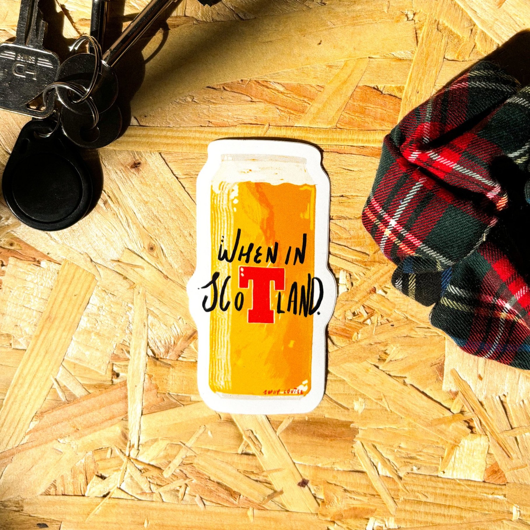 When in Scotland Tennents sticker