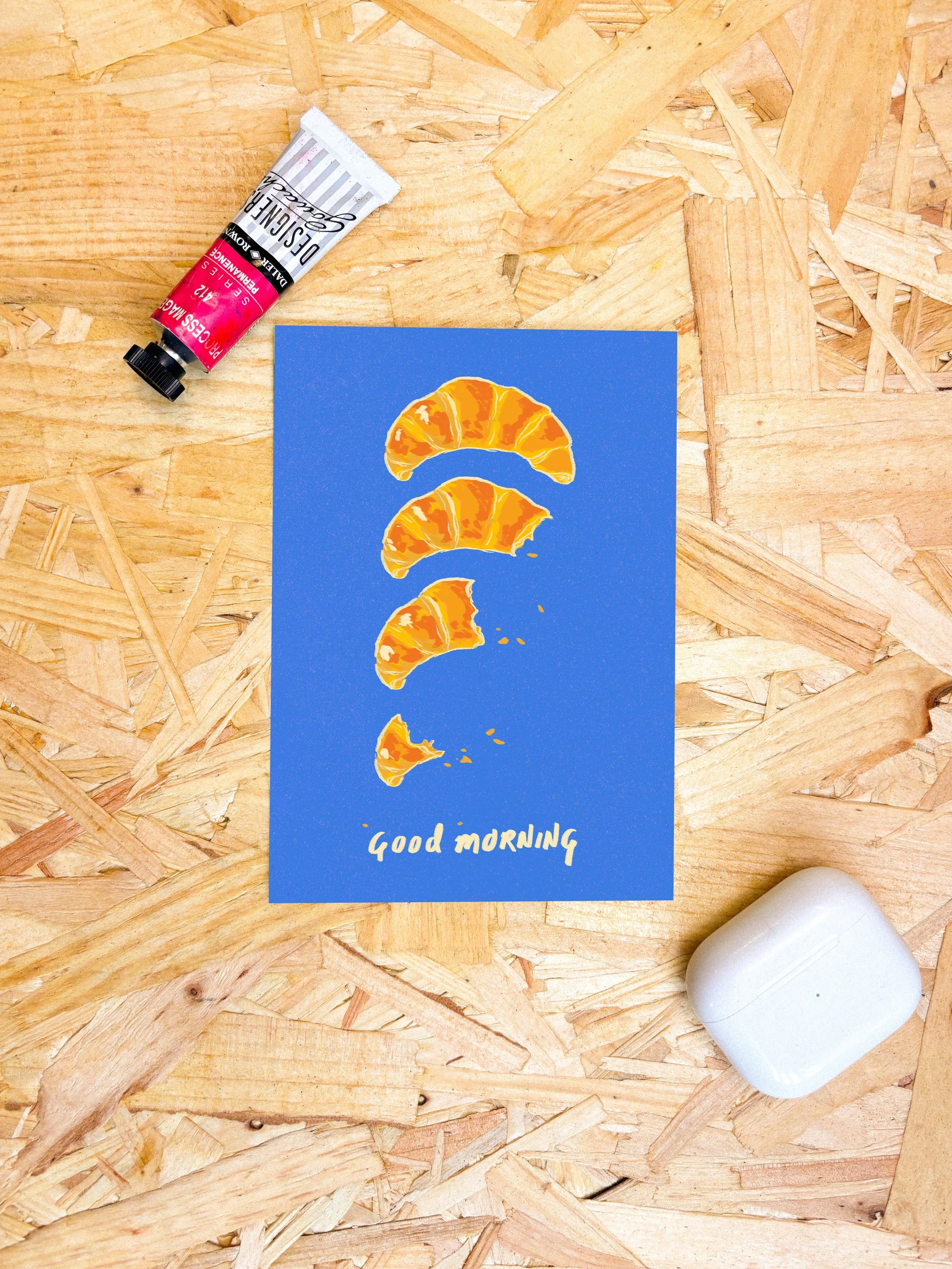 Croissant Postcard