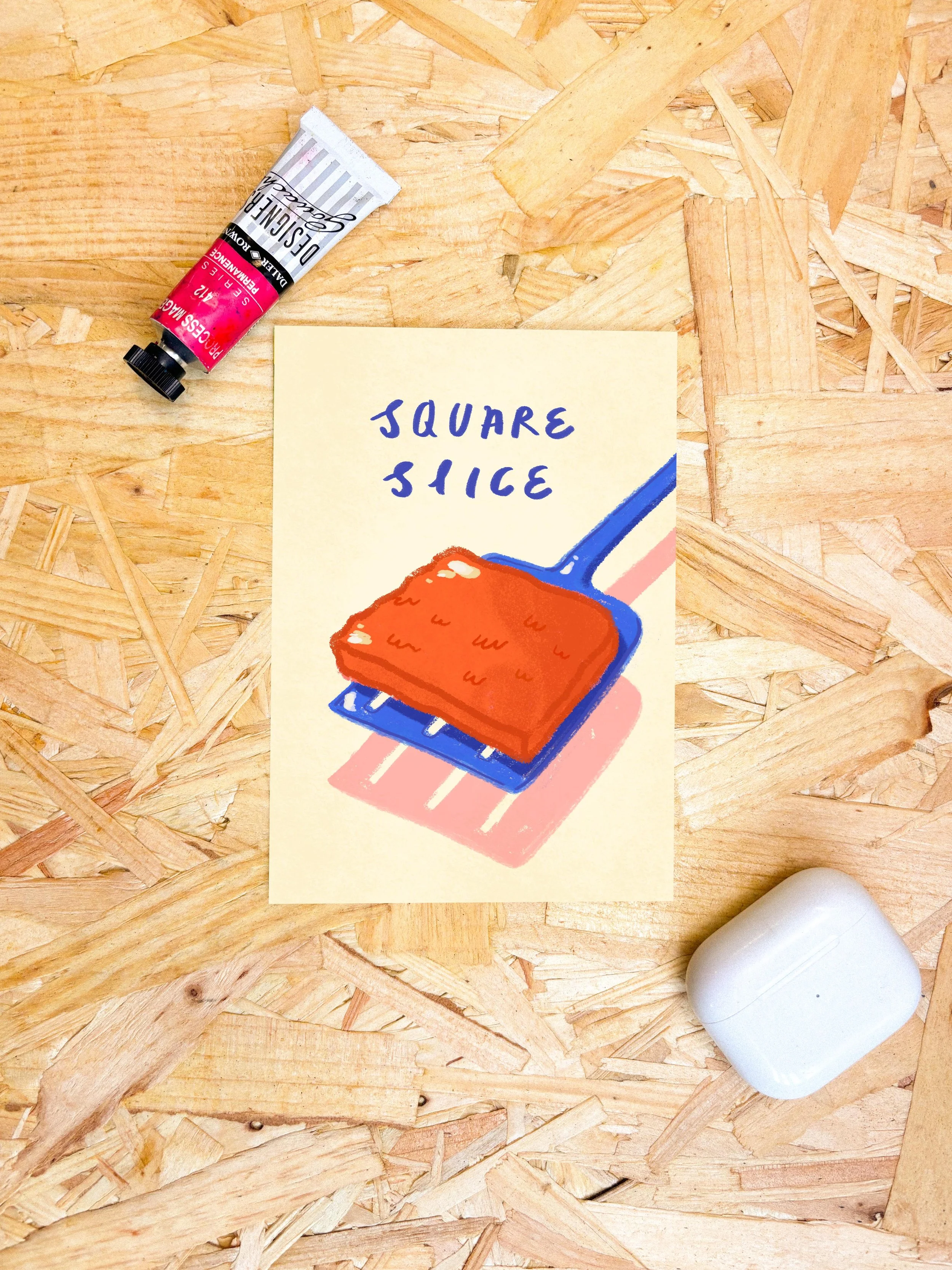 Square Slice Postcard