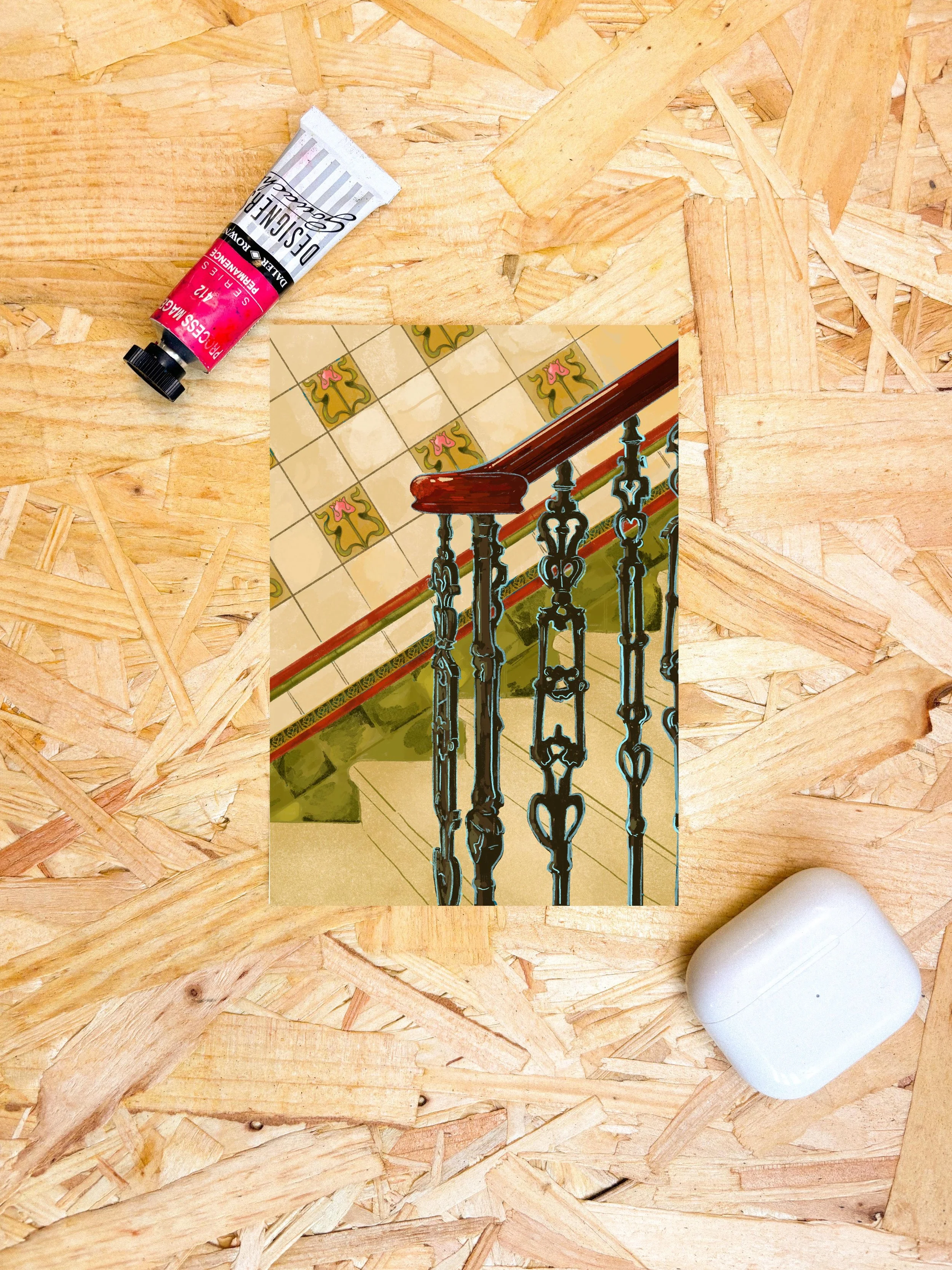 Tenement Tiles Postcard