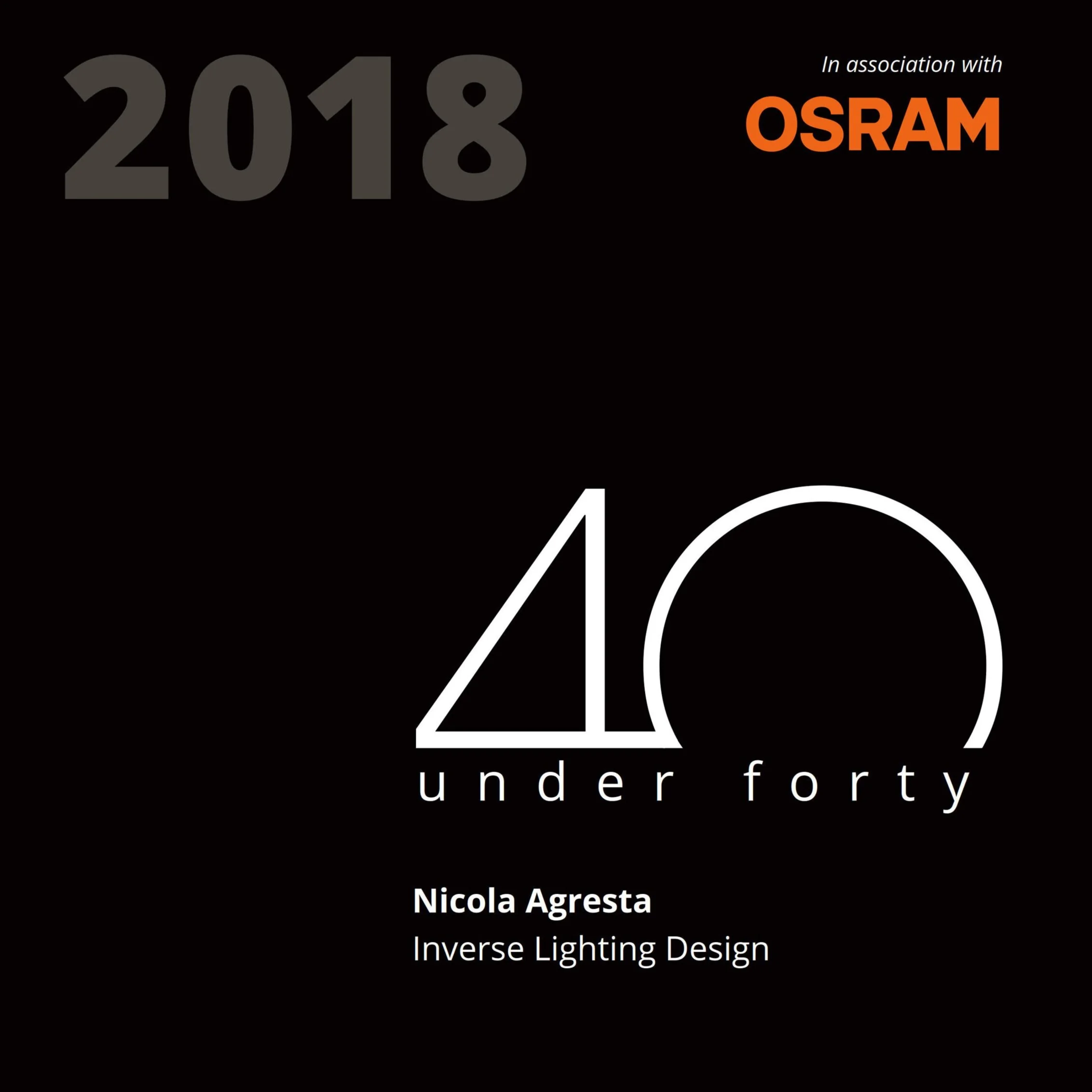 40 UNDER 40 2018 / NICOLA AGRESTA