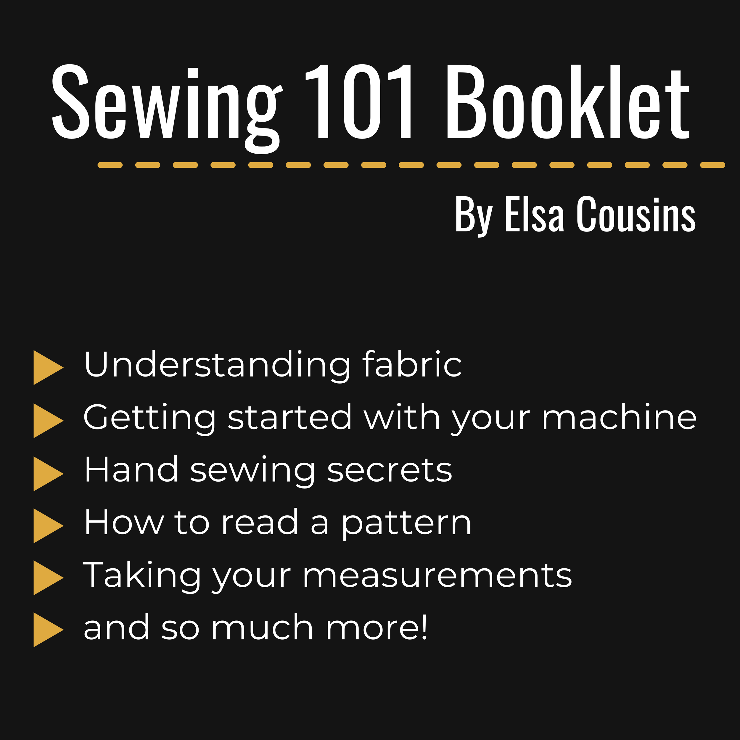 Sewing 101 Booklet