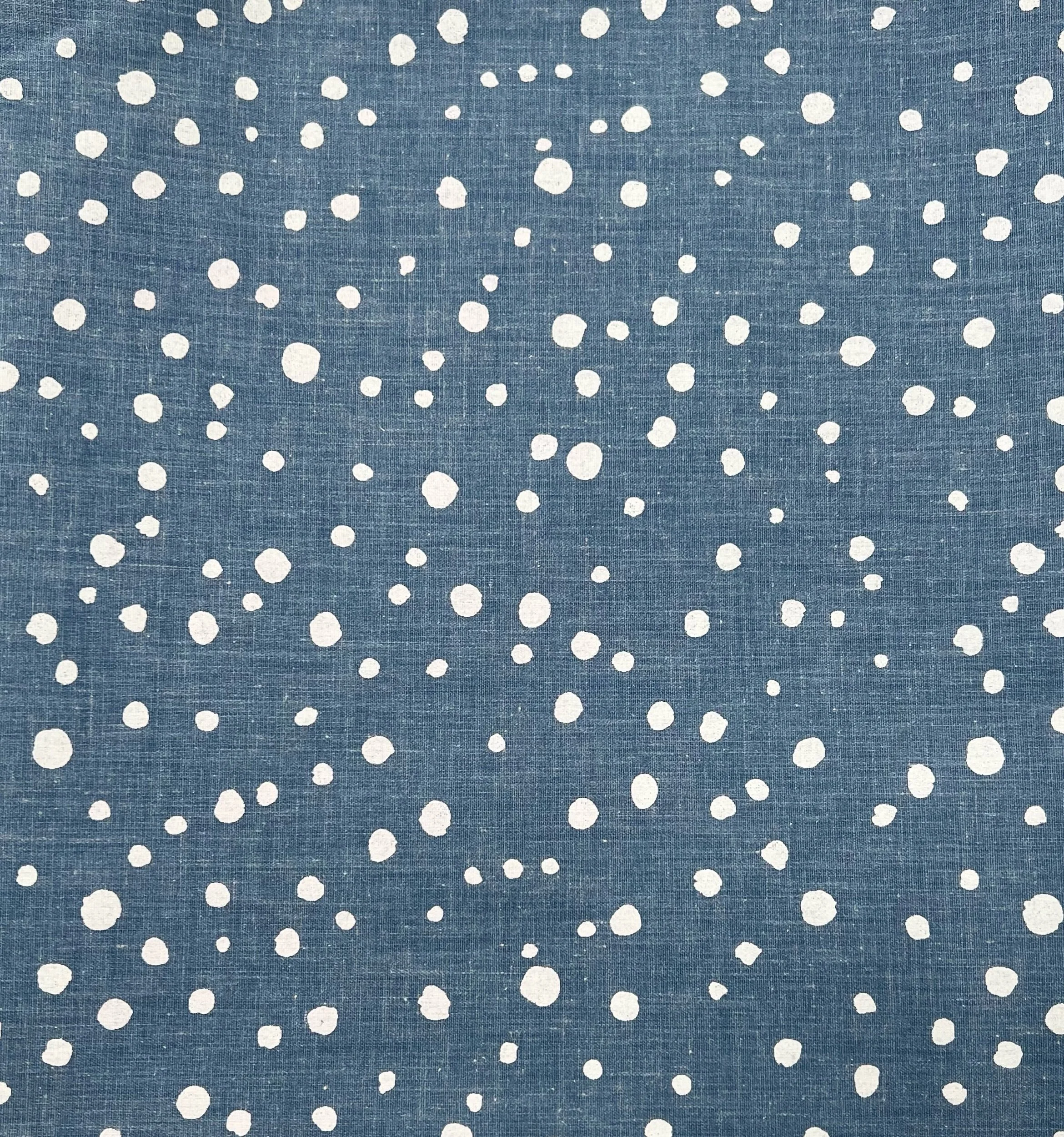 🍄 2yds Blue Spotted Quilting Cotton