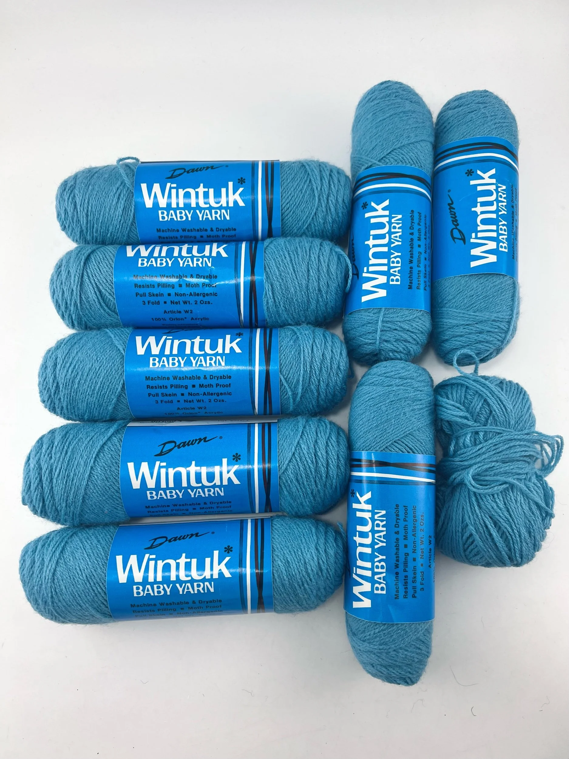 8+ Skeins Dawn Wintuk Baby Acrylic Yarn