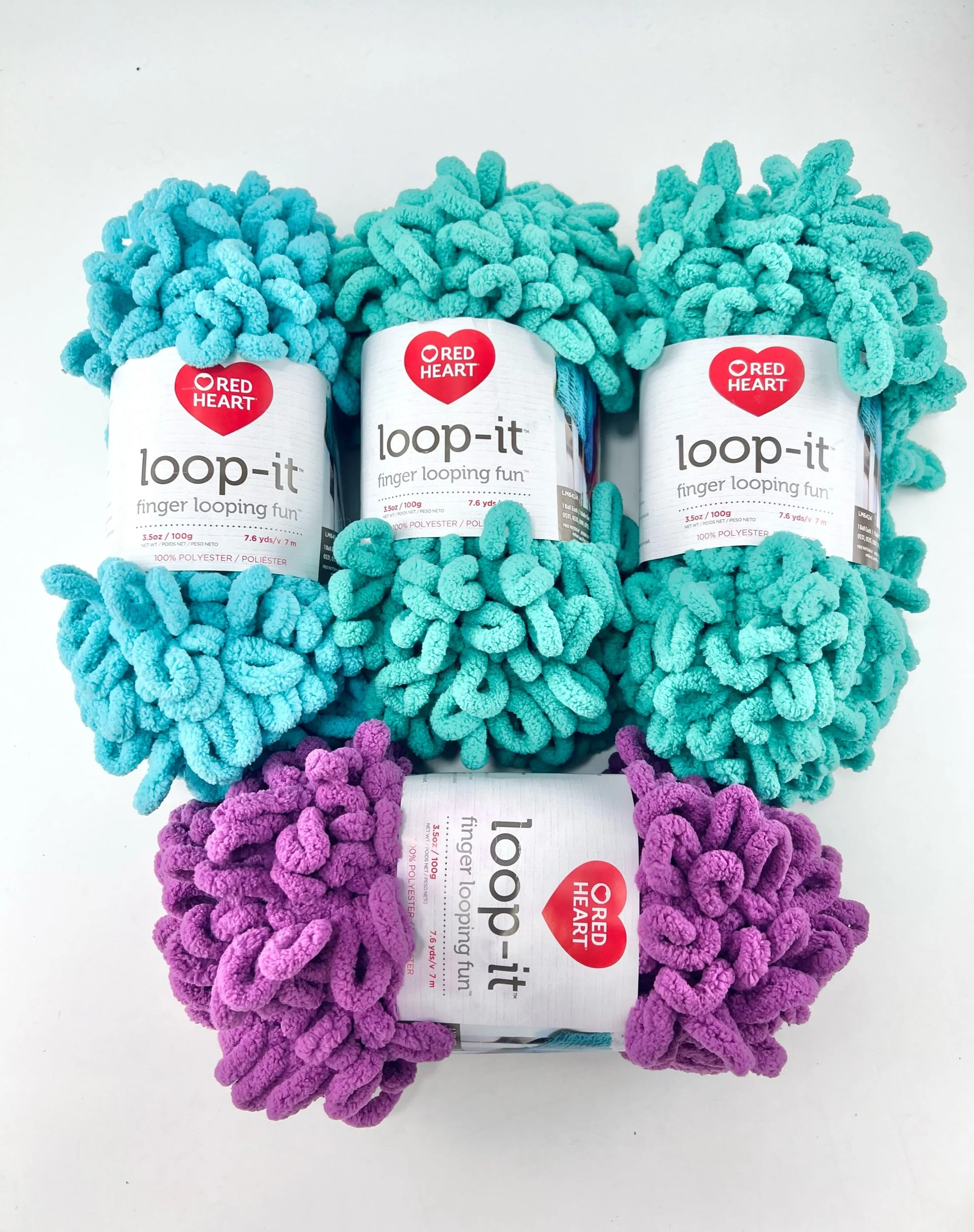 4 Skeins Red Heart Finger Looping Yarn