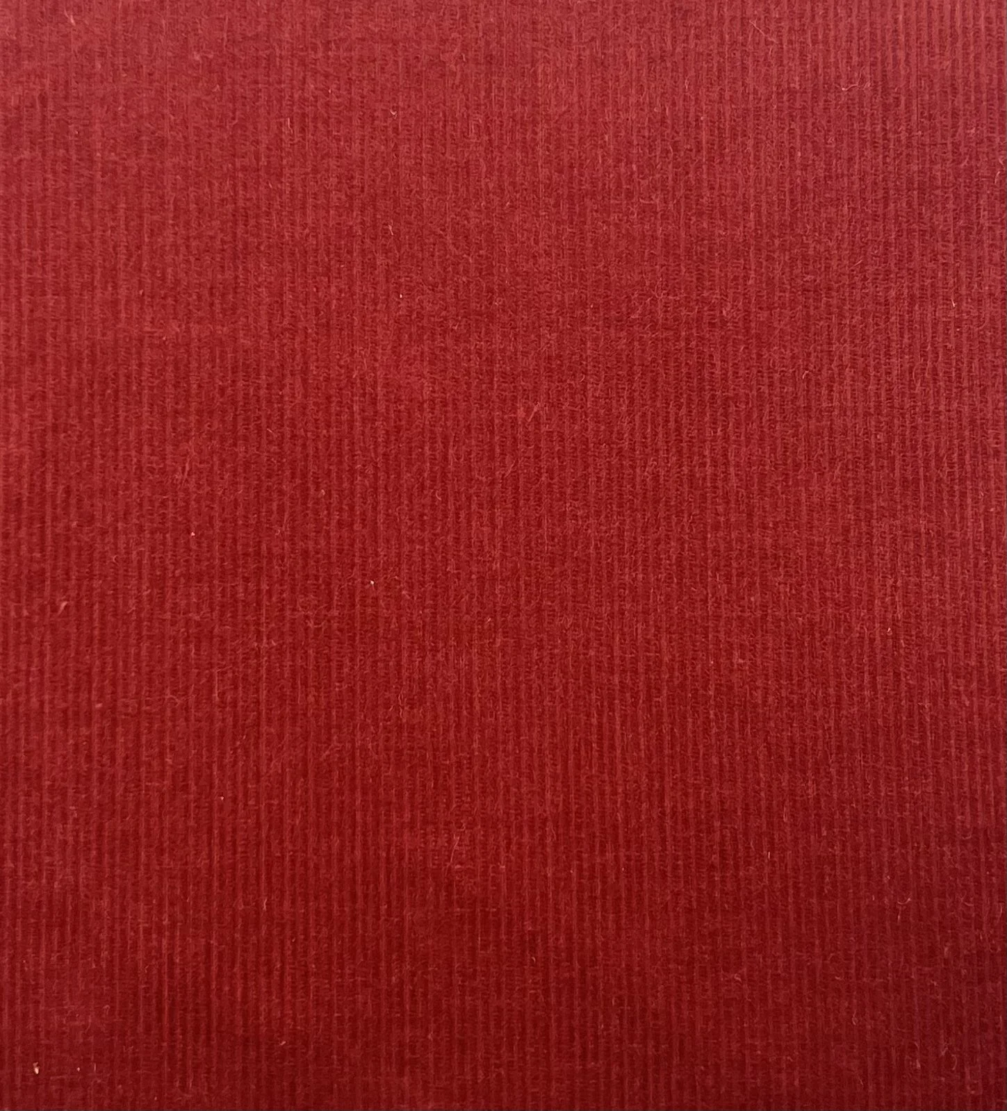⭐️ 3 3/4yds Red Microwale Cotton Corduroy