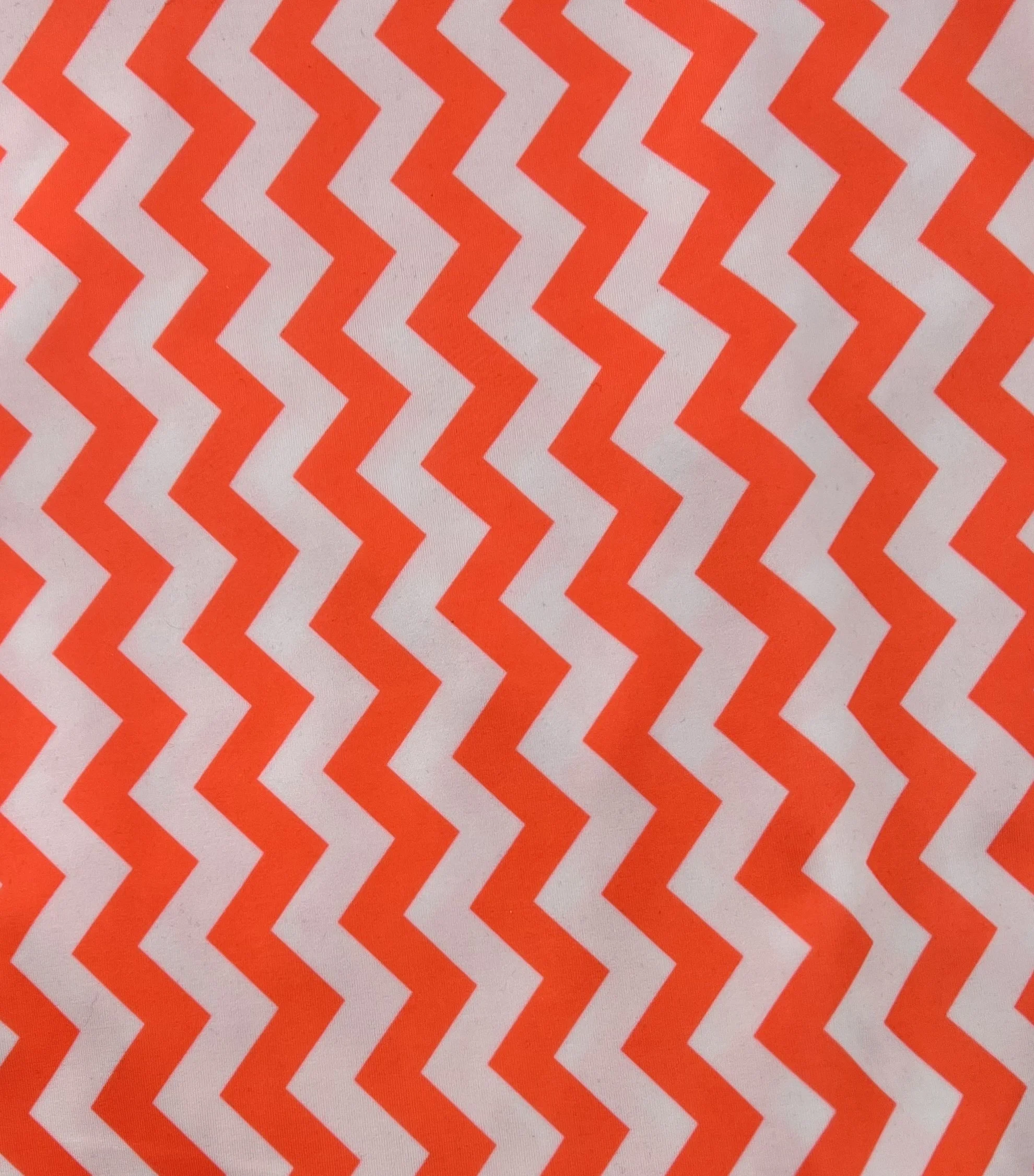 🐐 1 3/4yds Orange Zig Zag Double Knit Poly