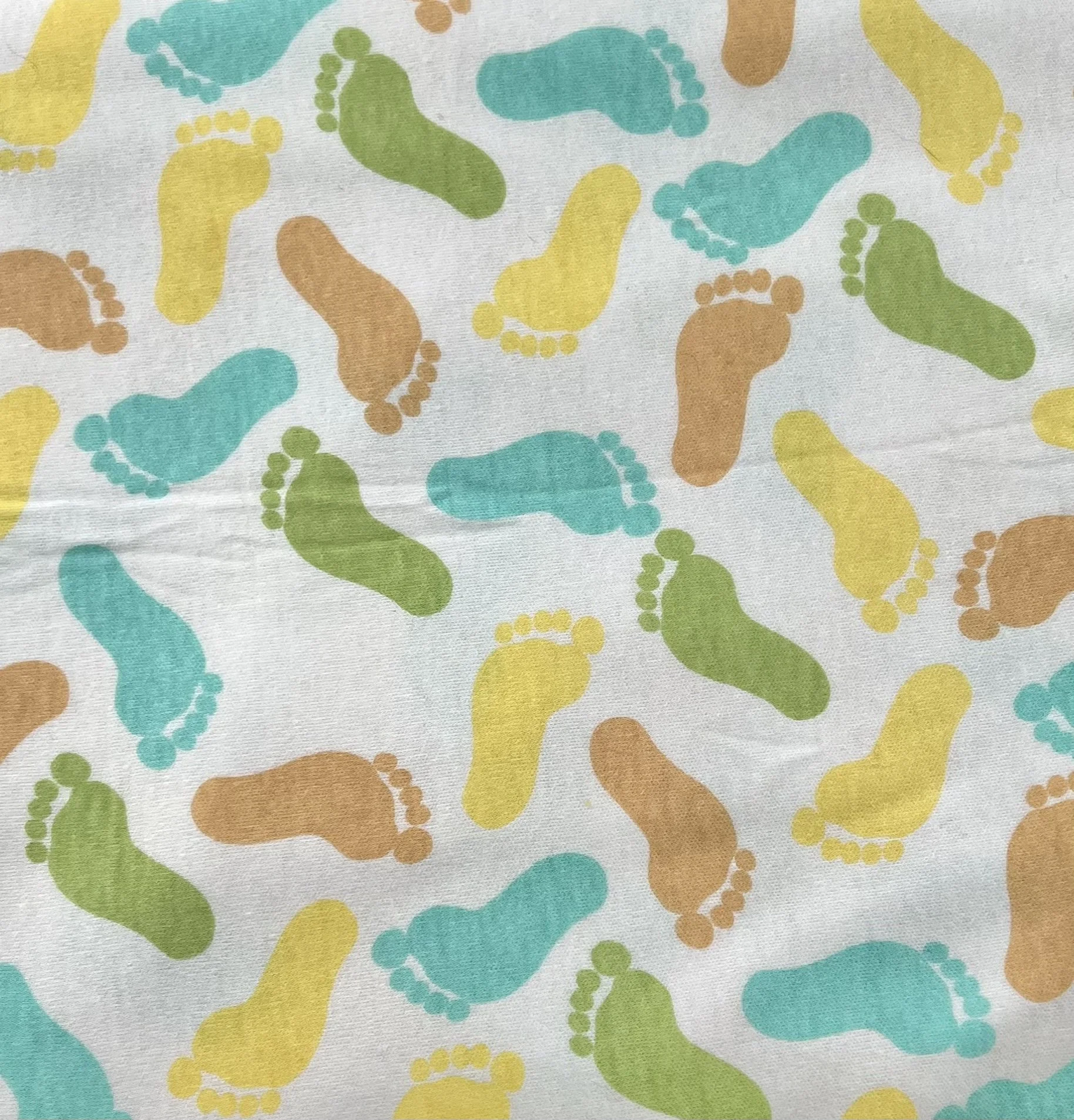 👑 1 1/2yds Colorful Footprint Cotton Knit