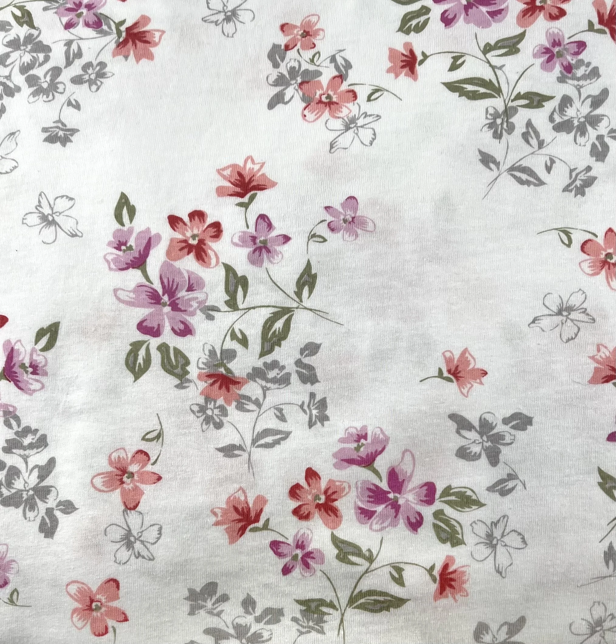 👑 1 3/4yds Floral Cotton Knit
