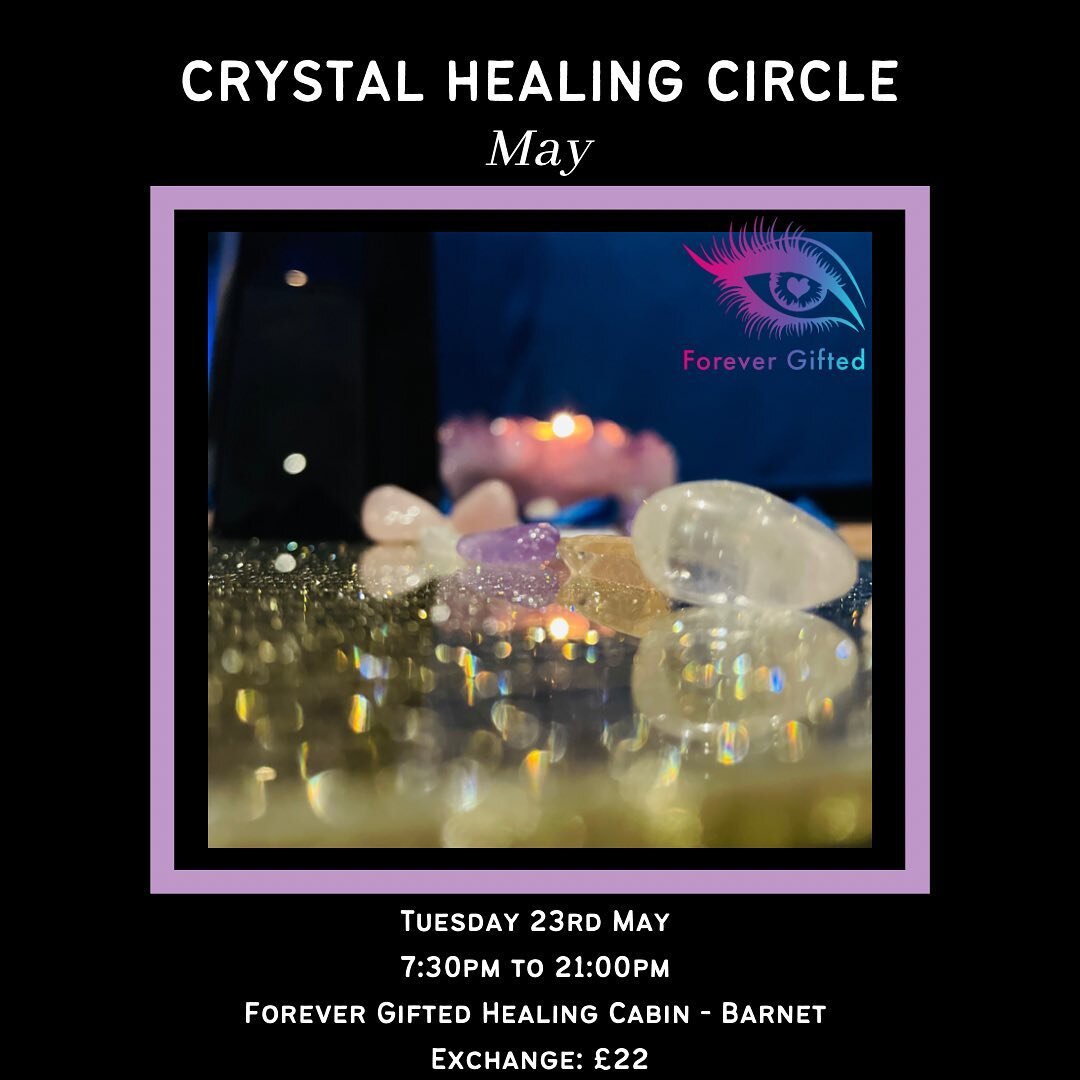 The next Crystal Healing circle is on Tuesday 23rd May 

(Thank you to those who have already secured their spaces - I will send over a reminder a few days prior to the event) look forward to seeing you soon 

🙌🏼 Crystal Healing - lye down &amp; ge