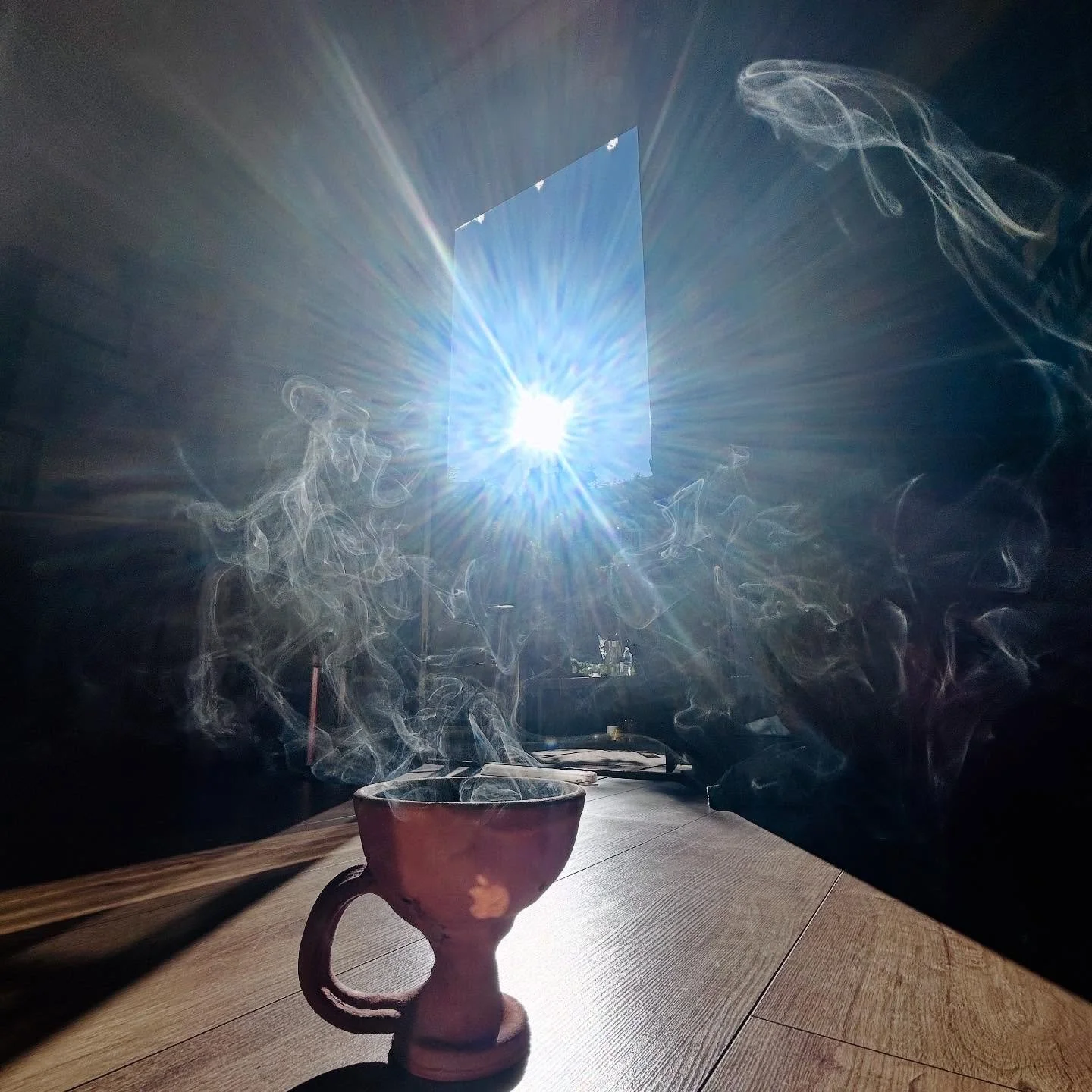 Todays Cleansing Energy in between clients 

Sage &amp; Sunlight 💕🙌🏼

Sage purifies spaces, removes negative energy, promote calmness, clarity and protection.

Sun cleanses by burning away negative energy, renewing the spirit, filling us with ligh