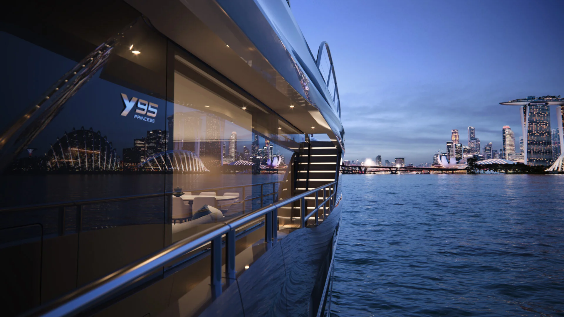 3D Visualisation - CGI of yacht exterior © Arcmedia Limited