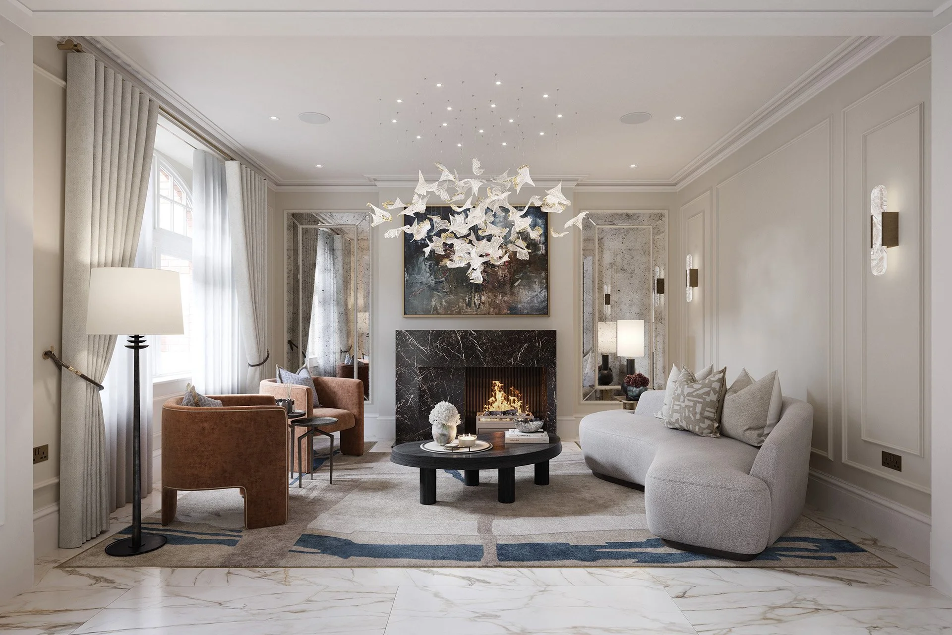 Architectural Visualisation - CGI of reception lobby interior design © Arcmedia Limited