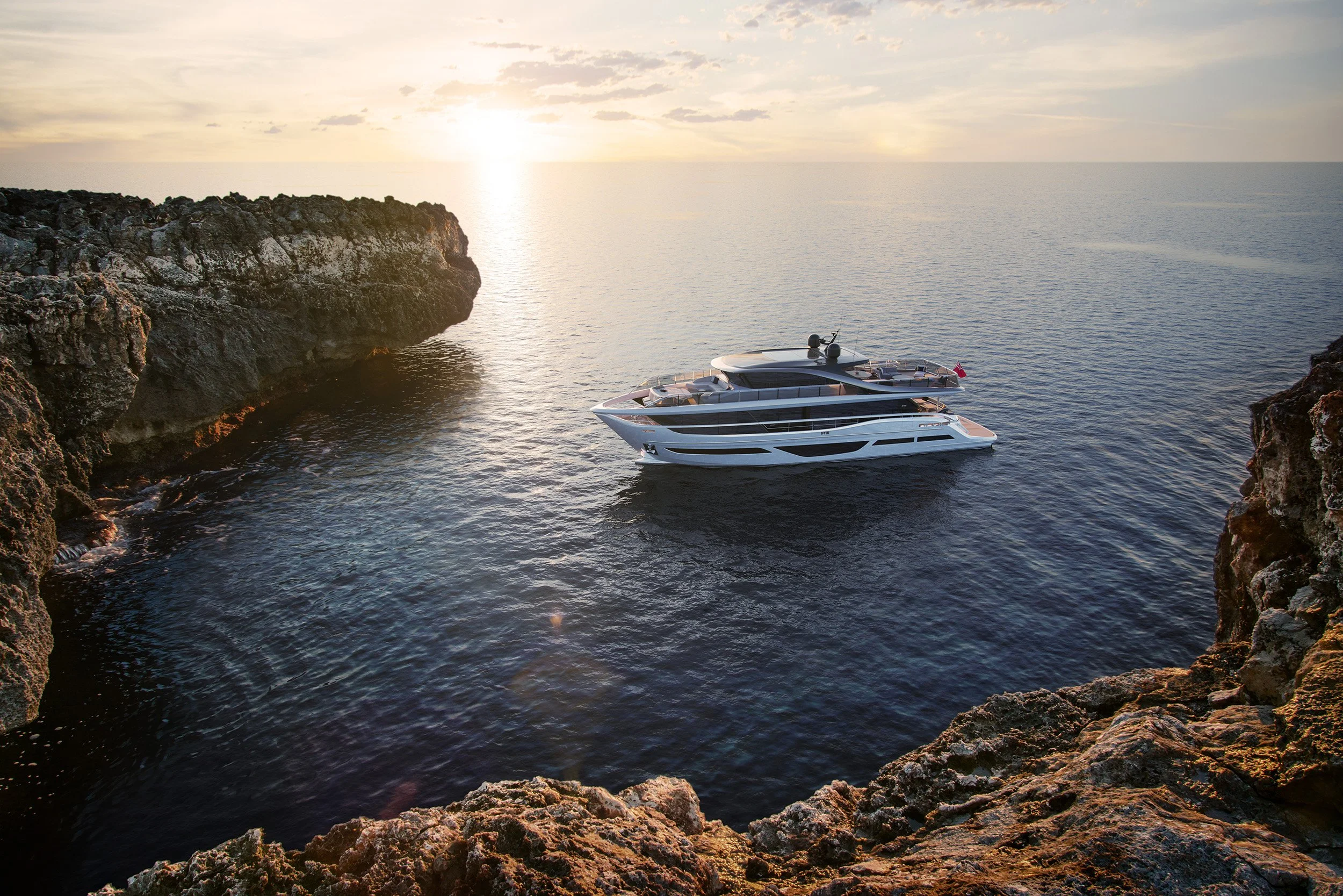 3D Visualisation - CGI of yacht exterior © Arcmedia Limited