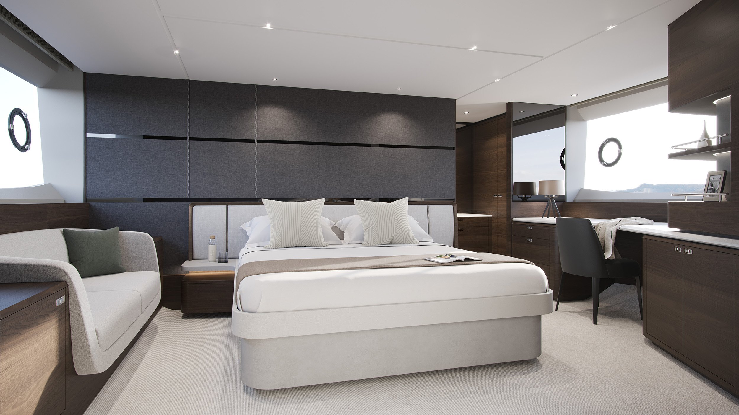 3D Visualisation - CGI of yacht interior cabin © Arcmedia Limited