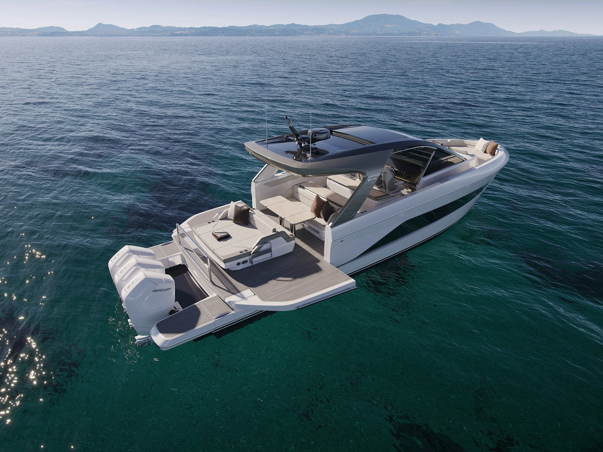 3D Visualisation - CGI of yacht exterior © Arcmedia Limited
